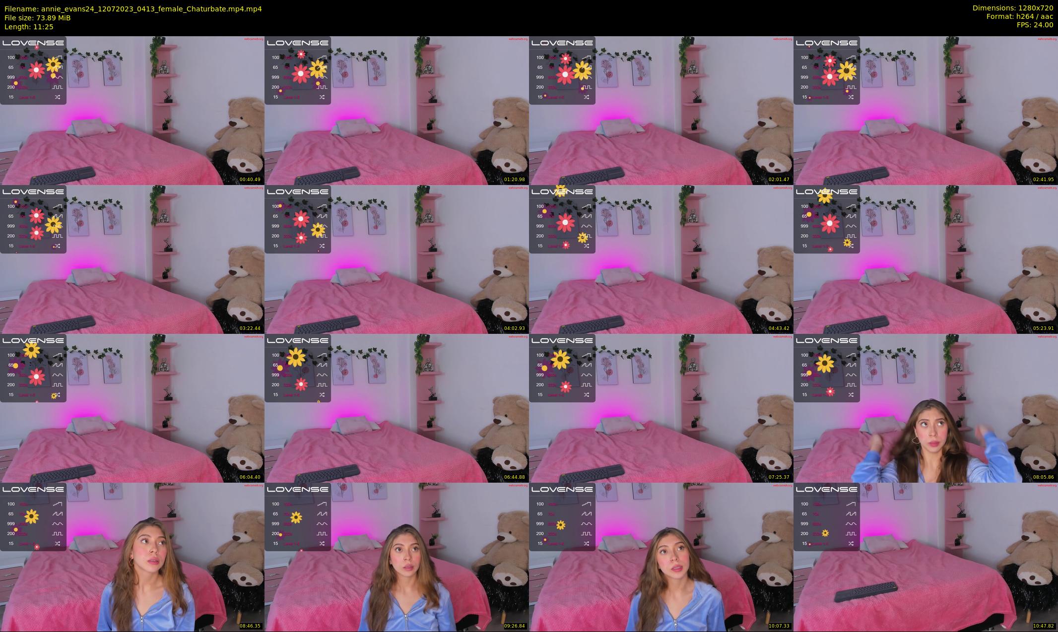 annie_evans24 — 12 minute Chaturbate female cam show recording, 720p, Jul 12, 2023