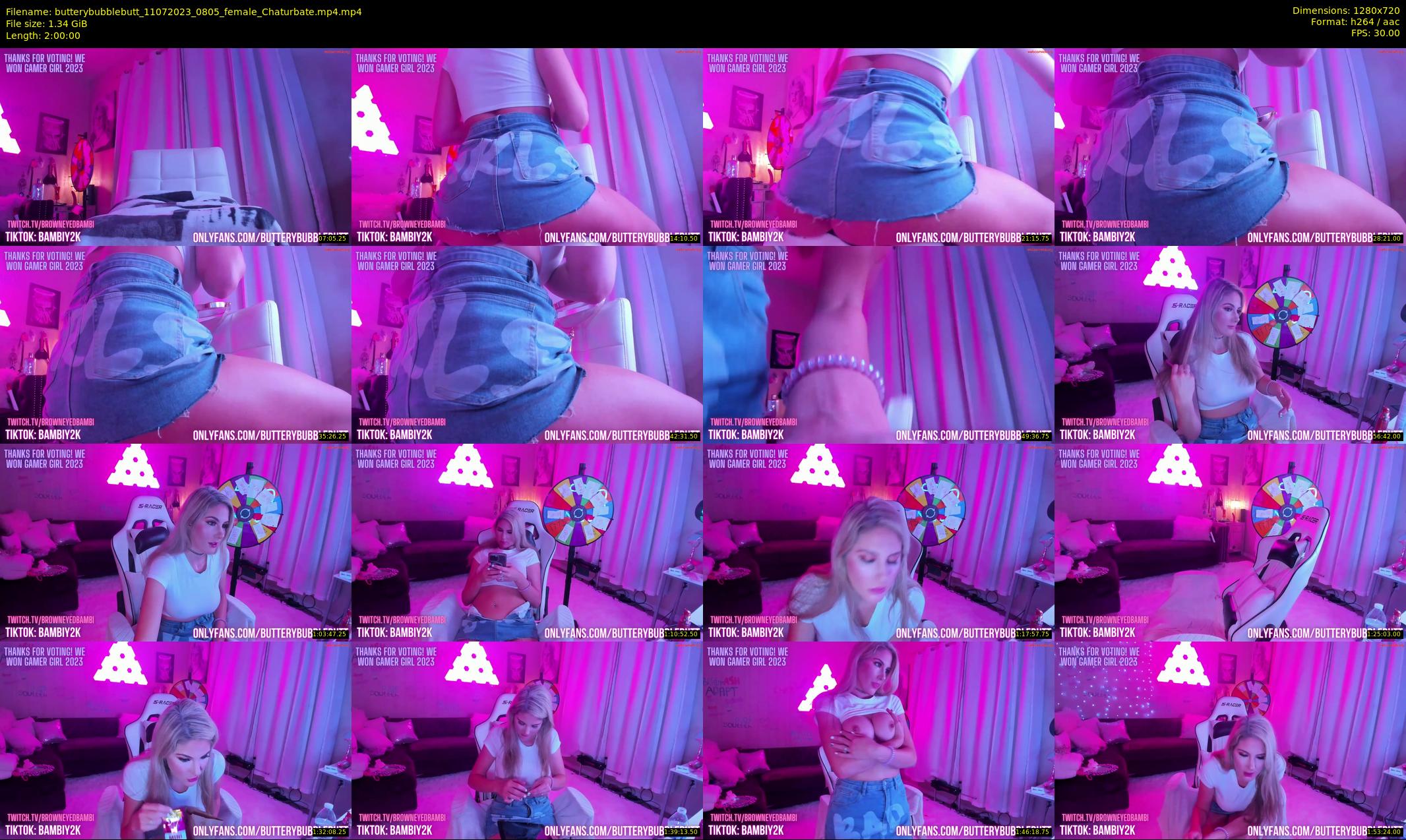butterybubblebutt — 120 minute Chaturbate couple cam show recording, 720p, Jul 11, 2023