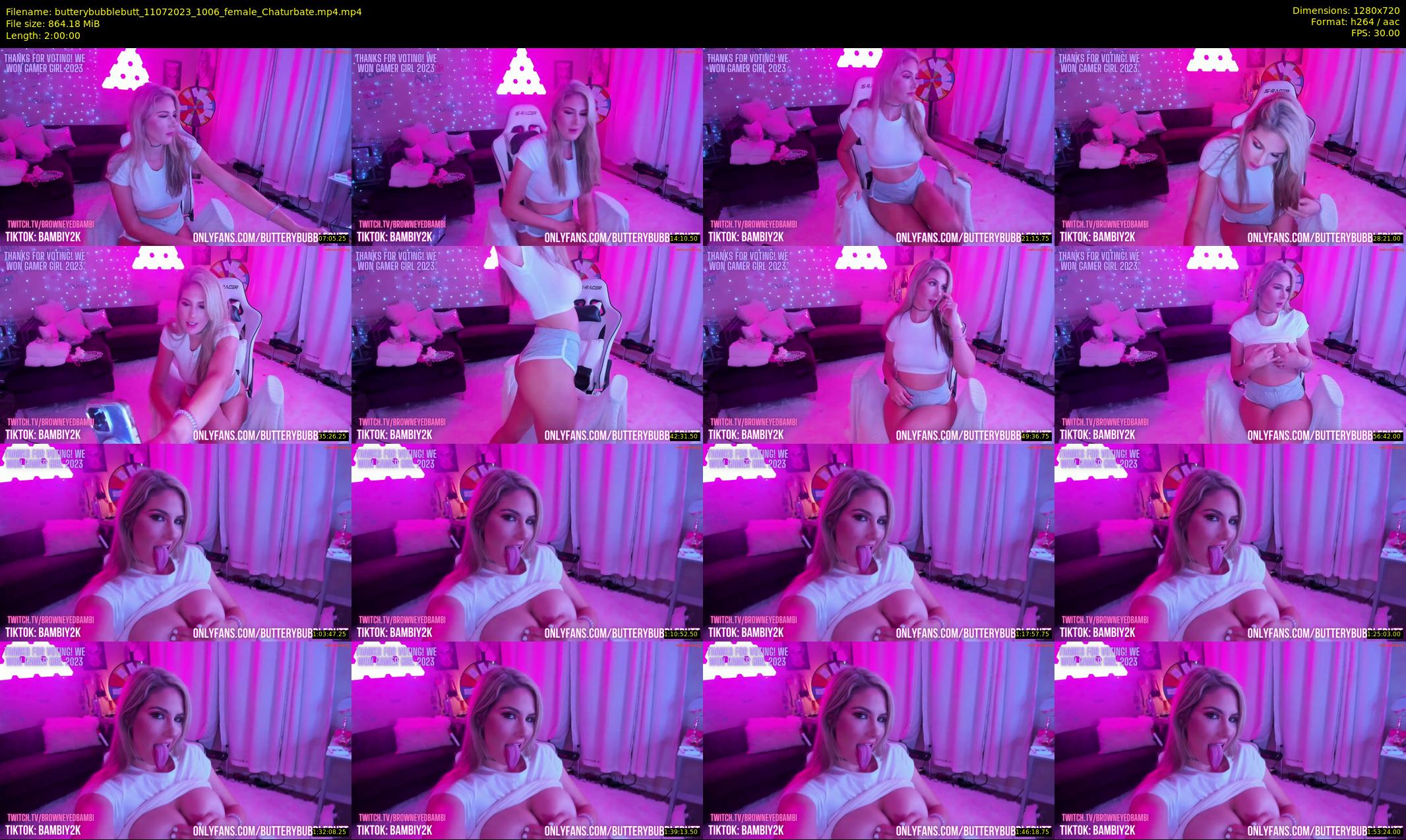 butterybubblebutt — 120 minute Chaturbate couple cam show recording, 720p, Jul 11, 2023
