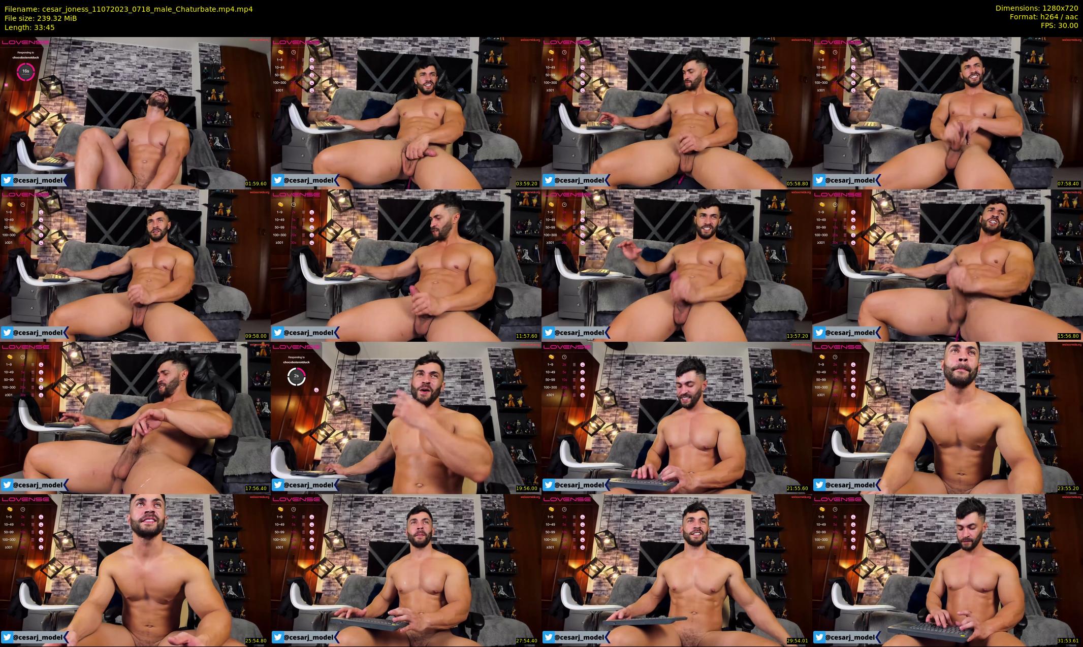 cesar_joness — 34 minute Chaturbate male cam show recording, 720p, Jul 11, 2023