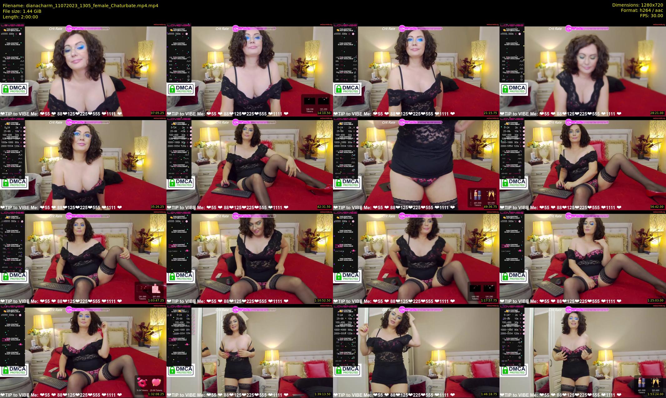 dianacharm — 120 minute Chaturbate female cam show recording, 720p, Jul 11, 2023