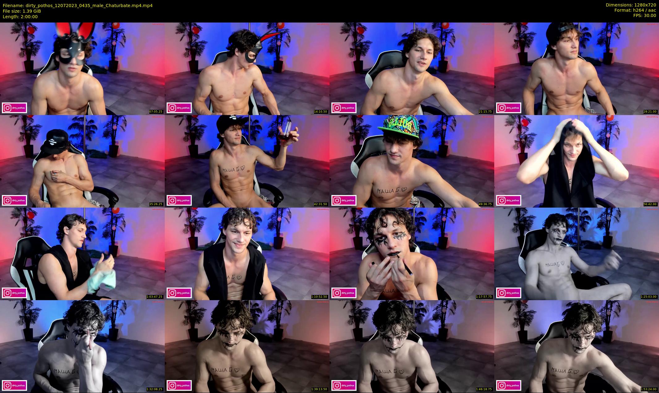 dirty_pothos — 120 minute Chaturbate male cam show recording, 720p, Jul 12, 2023