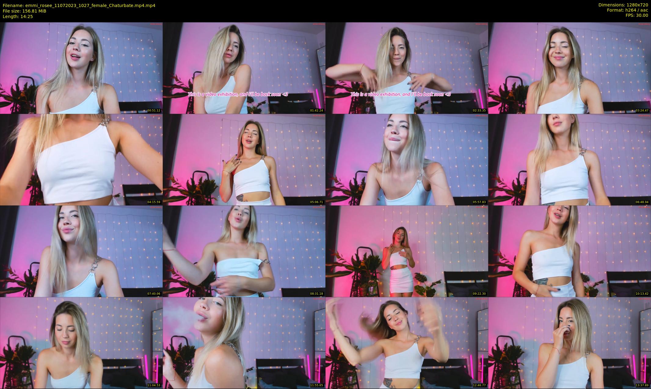 emmi_rosee — 15 minute Chaturbate female cam show recording, 720p, Jul 11, 2023