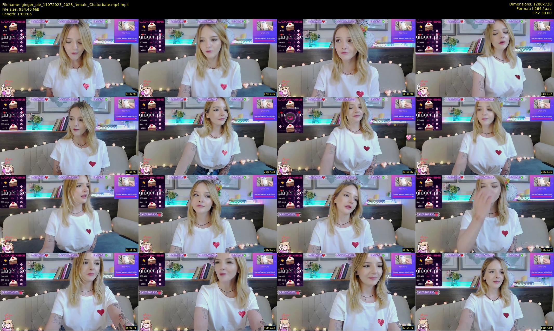ginger_pie — 61 minute Chaturbate female cam show recording, 720p, Jul 11, 2023