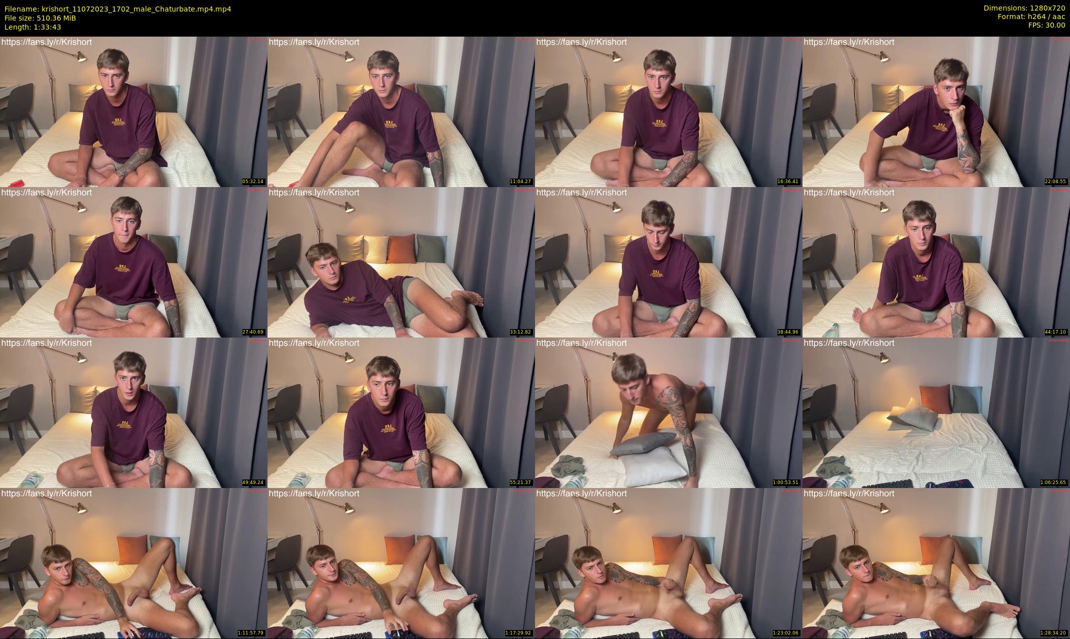krishort — 94 minute Chaturbate male cam show recording, 720p, Jul 11, 2023