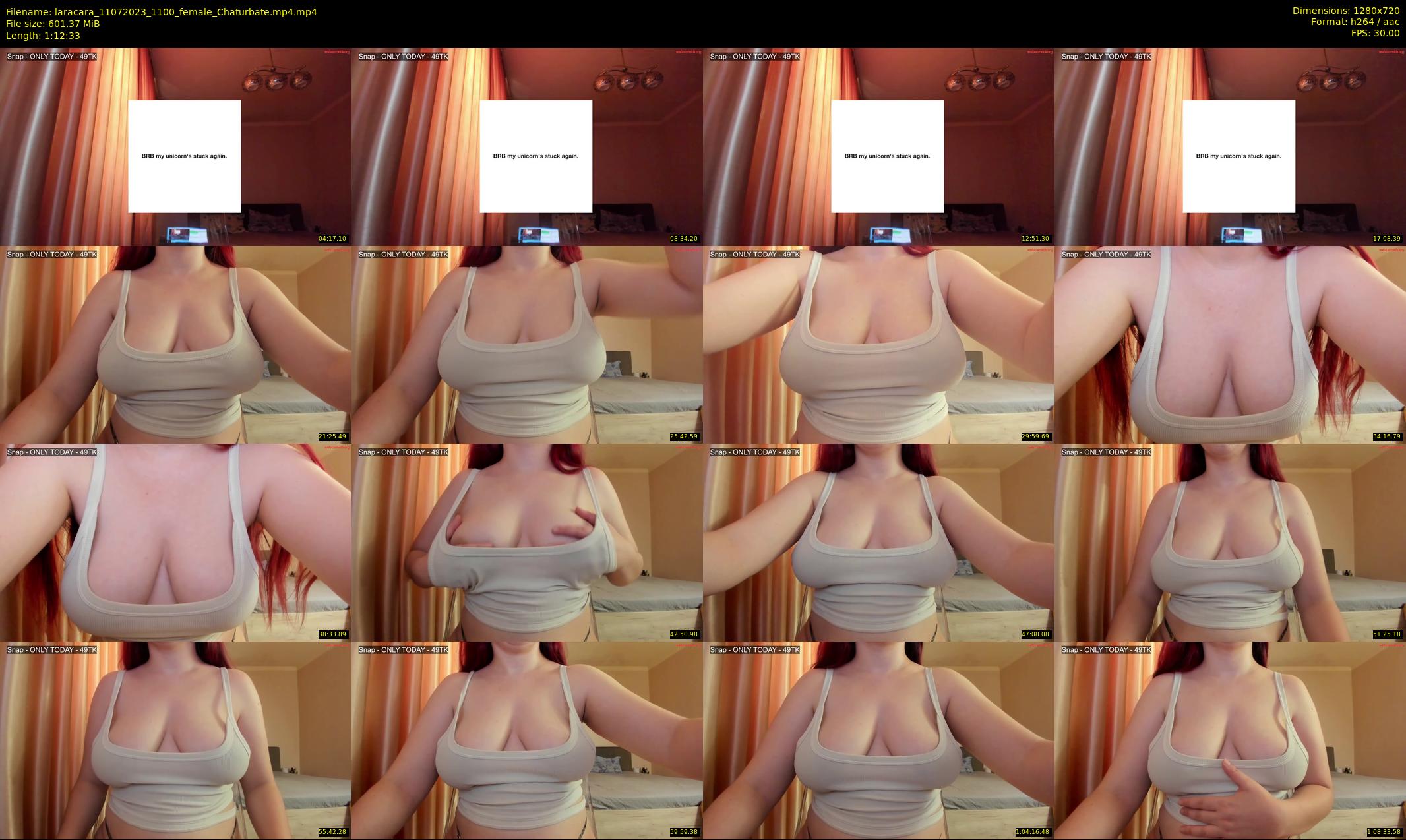 laracara — 73 minute Chaturbate female cam show recording, 720p, Jul 11, 2023