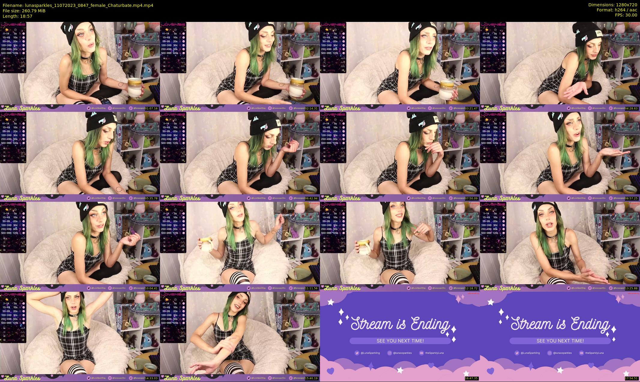 lunasparkles — 19 minute Chaturbate female cam show recording, 720p, Jul 11, 2023