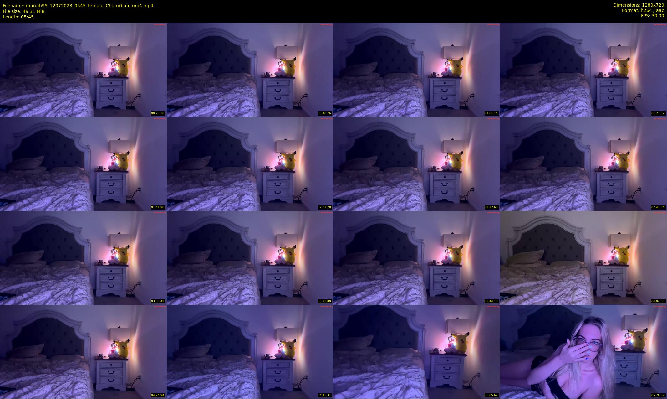 mariah95 — 6 minute Chaturbate female cam show recording, 720p, Jul 12, 2023