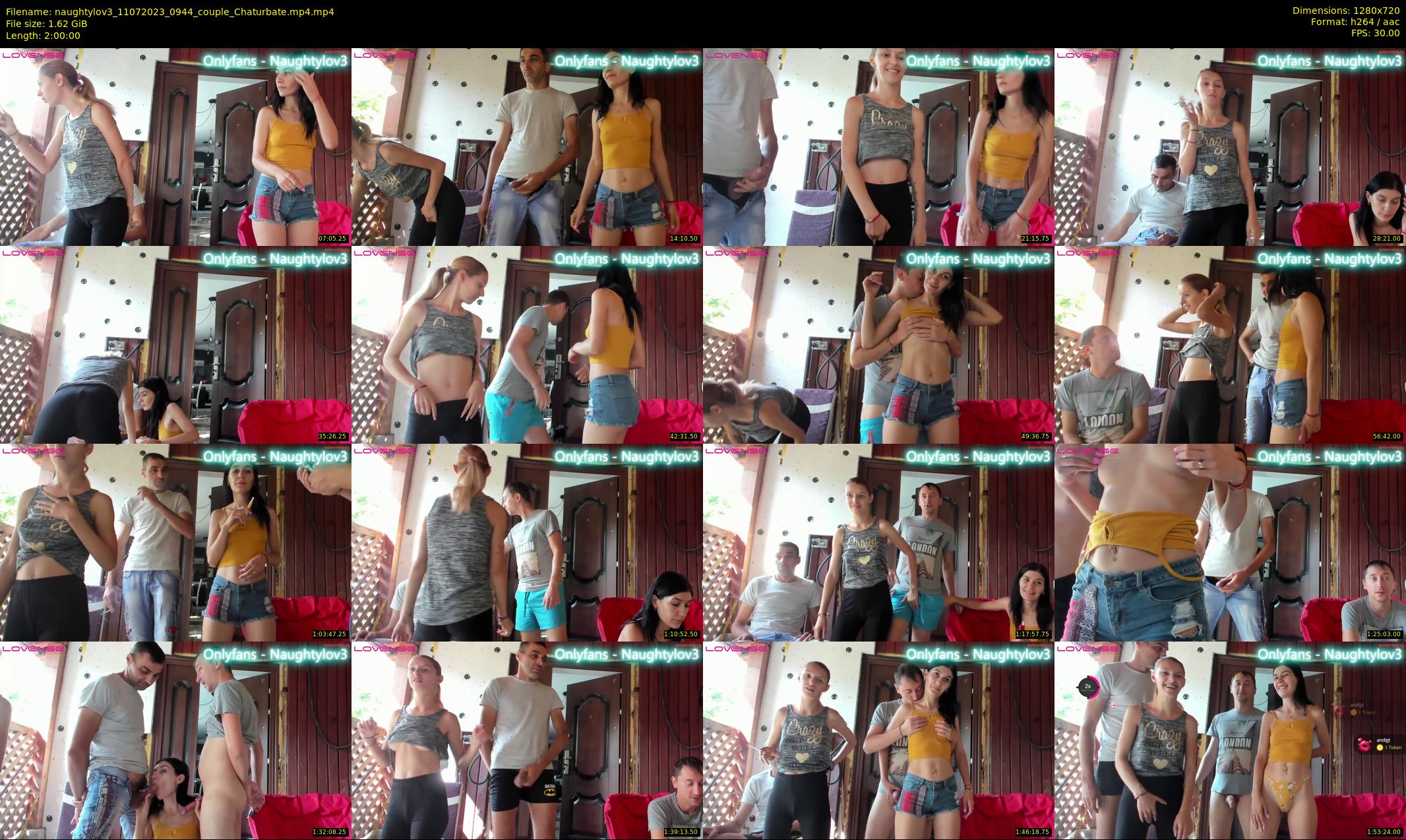 naughtylov3 — 120 minute Chaturbate couple cam show recording, 720p, Jul 11, 2023