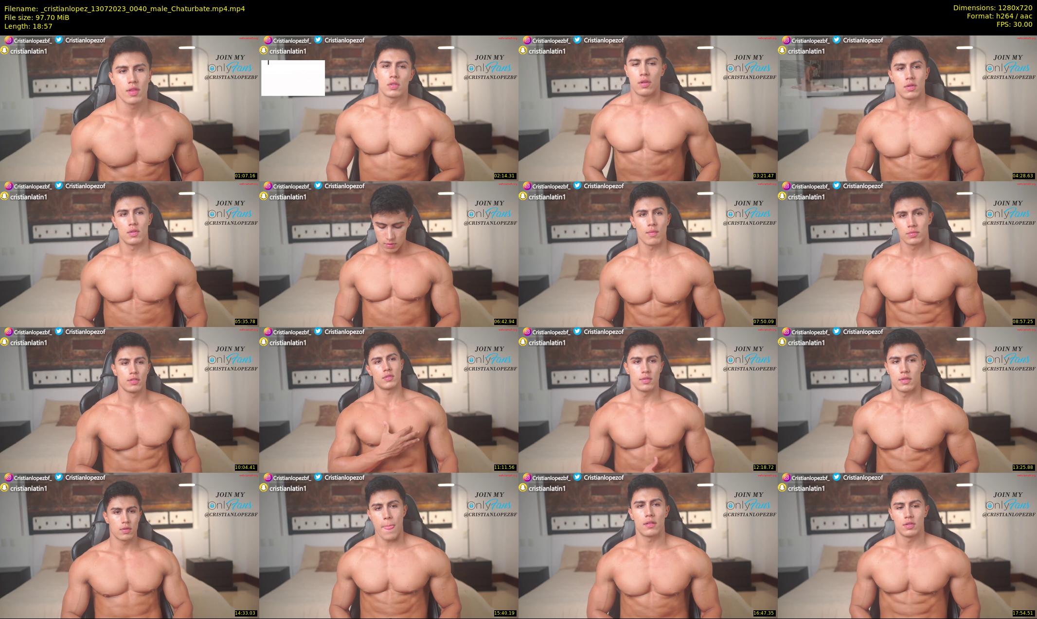 _cristianlopez — 19 minute Chaturbate male cam show recording, 720p, Jul 13, 2023