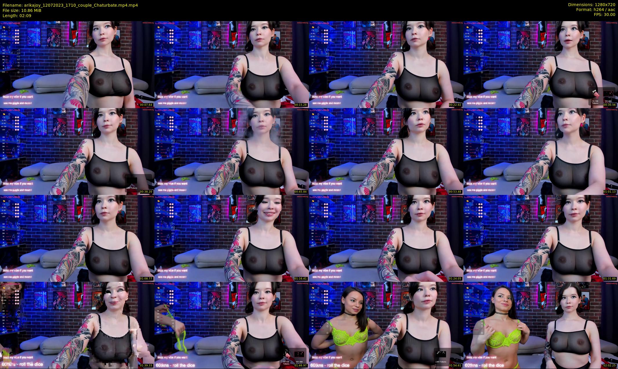 arikajoy — 3 minute Chaturbate female cam show recording, 720p, Jul 12, 2023