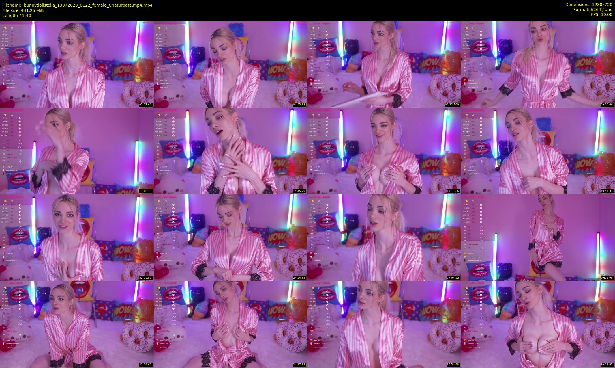 bunnydollstella — 42 minute Chaturbate female cam show recording, 720p, Jul 13, 2023