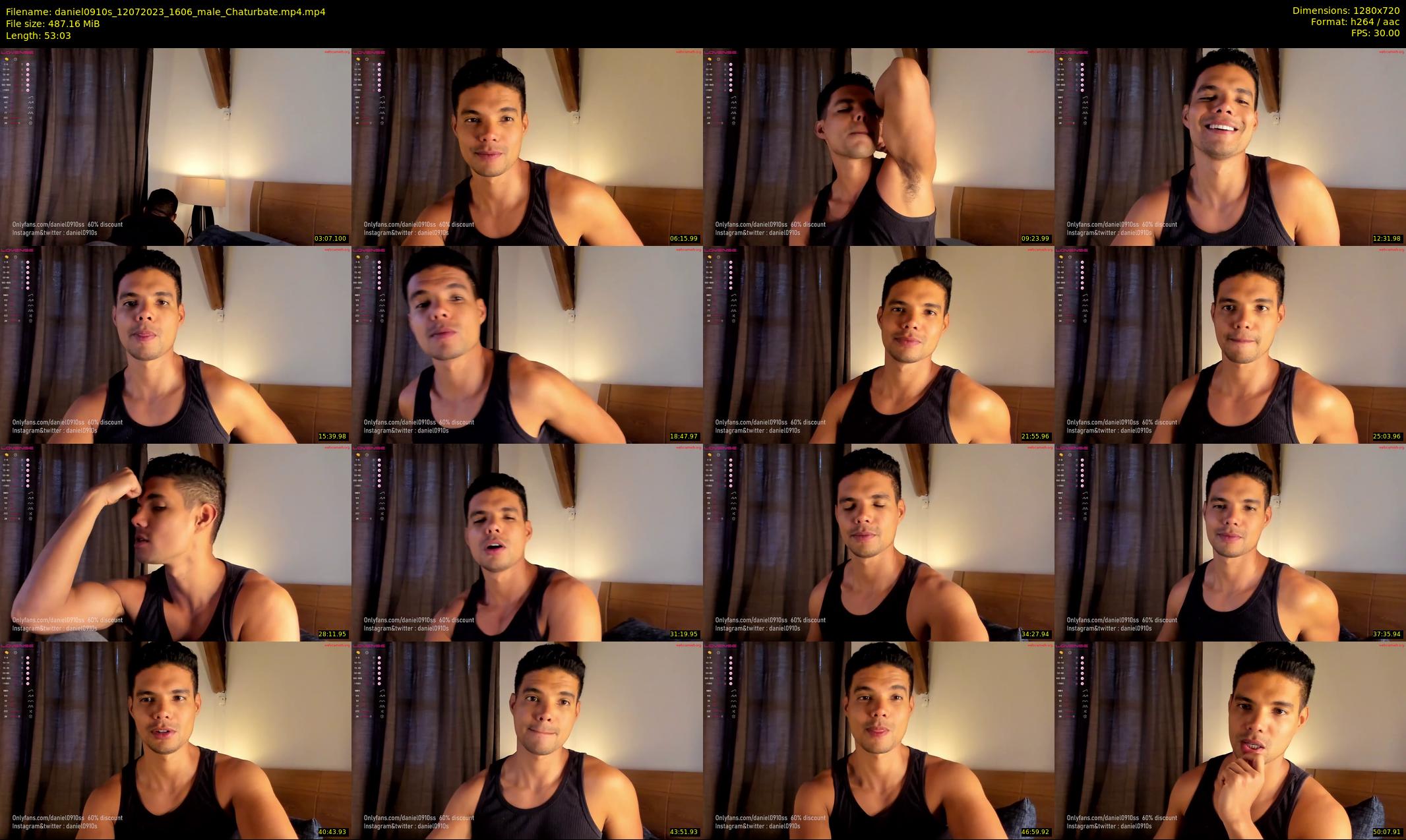 daniel0910s — 54 minute Chaturbate male cam show recording, 720p, Jul 12, 2023