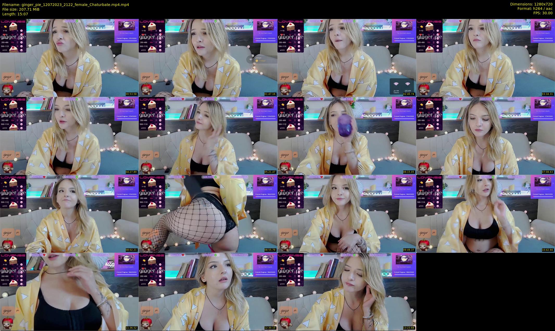 ginger_pie — 16 minute Chaturbate female cam show recording, 720p, Jul 12, 2023