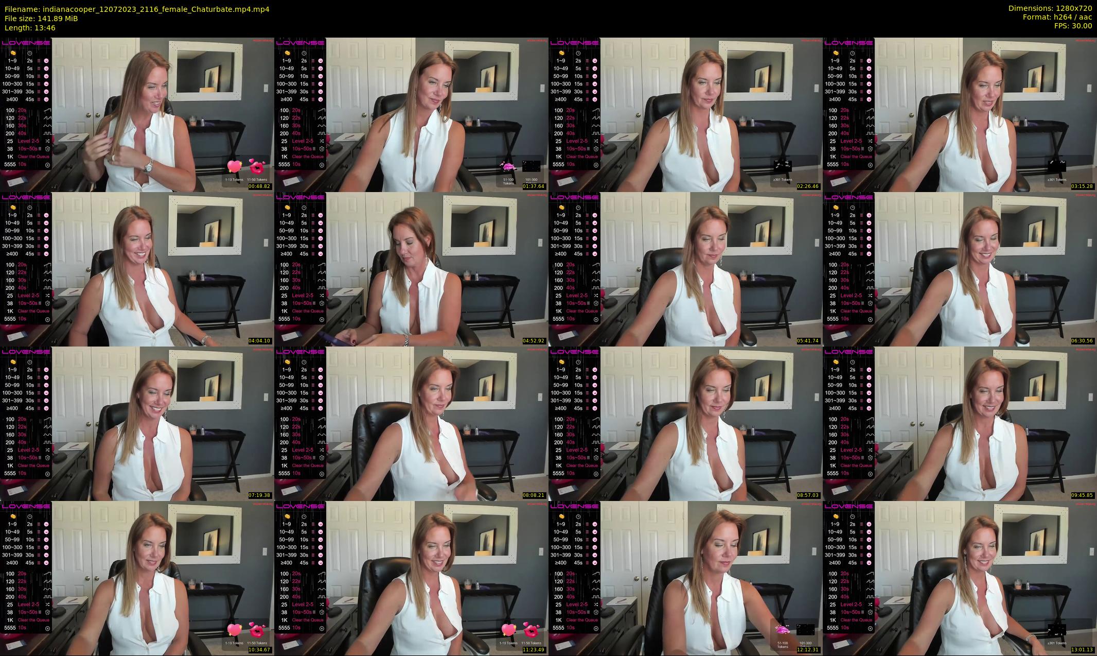 indianacooper — 14 minute Chaturbate female cam show recording, 720p, Jul 12, 2023