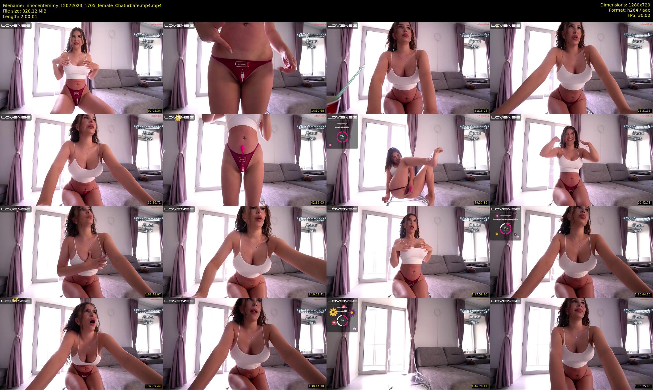 innocentemmy — 121 minute Chaturbate female cam show recording, 720p, Jul 12, 2023