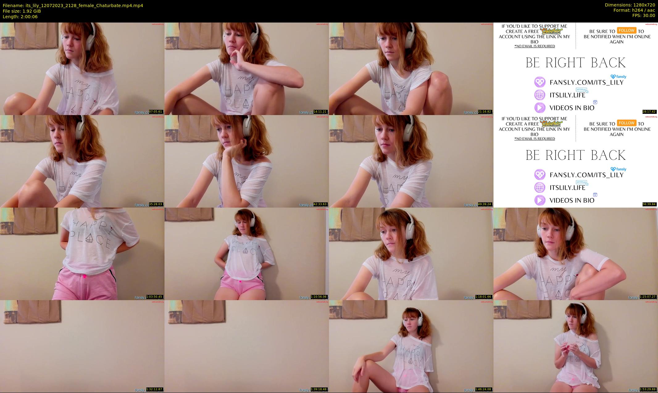 its_lily — 121 minute Chaturbate female cam show recording, 720p, Jul 12, 2023