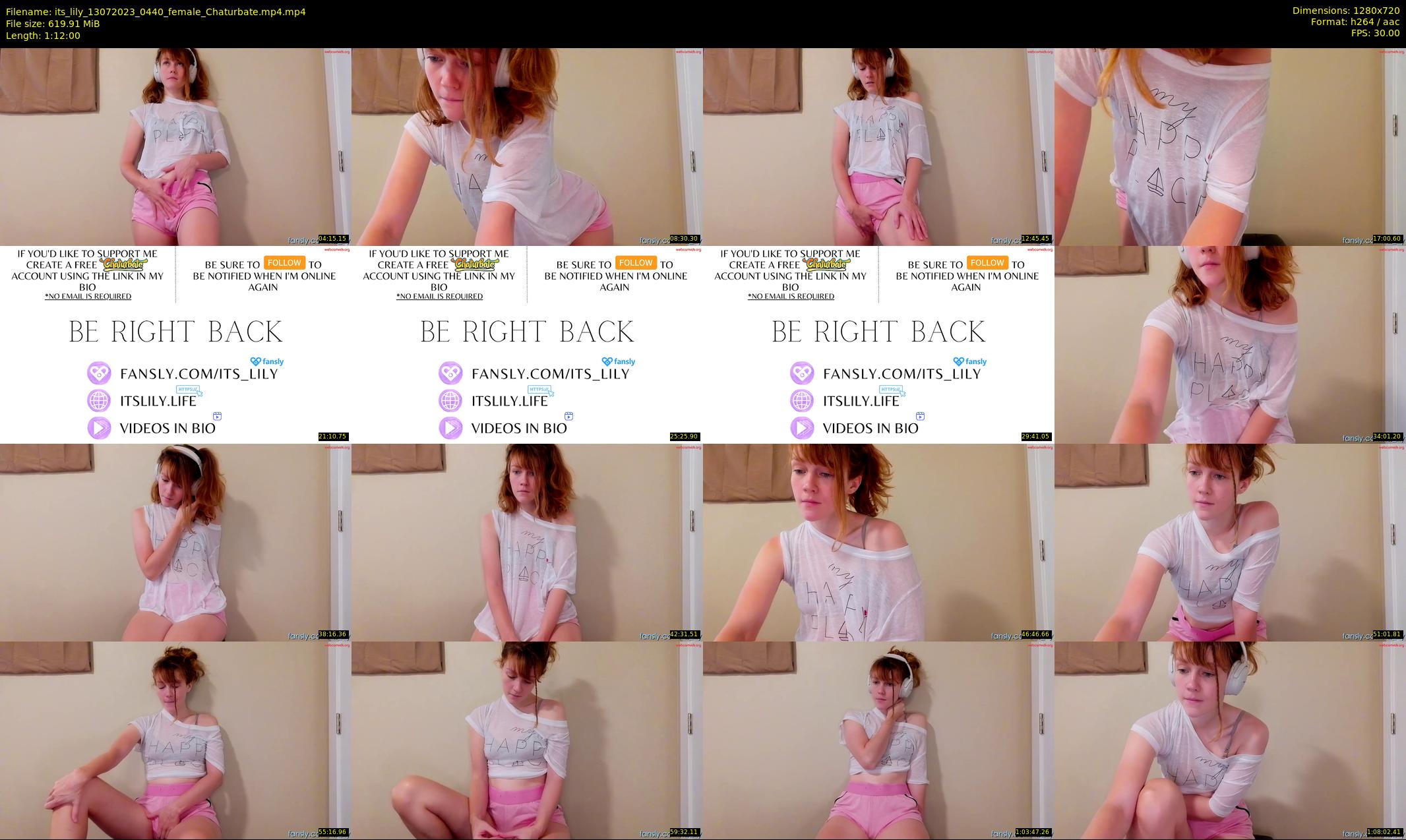 its_lily — 72 minute Chaturbate female cam show recording, 720p, Jul 13, 2023