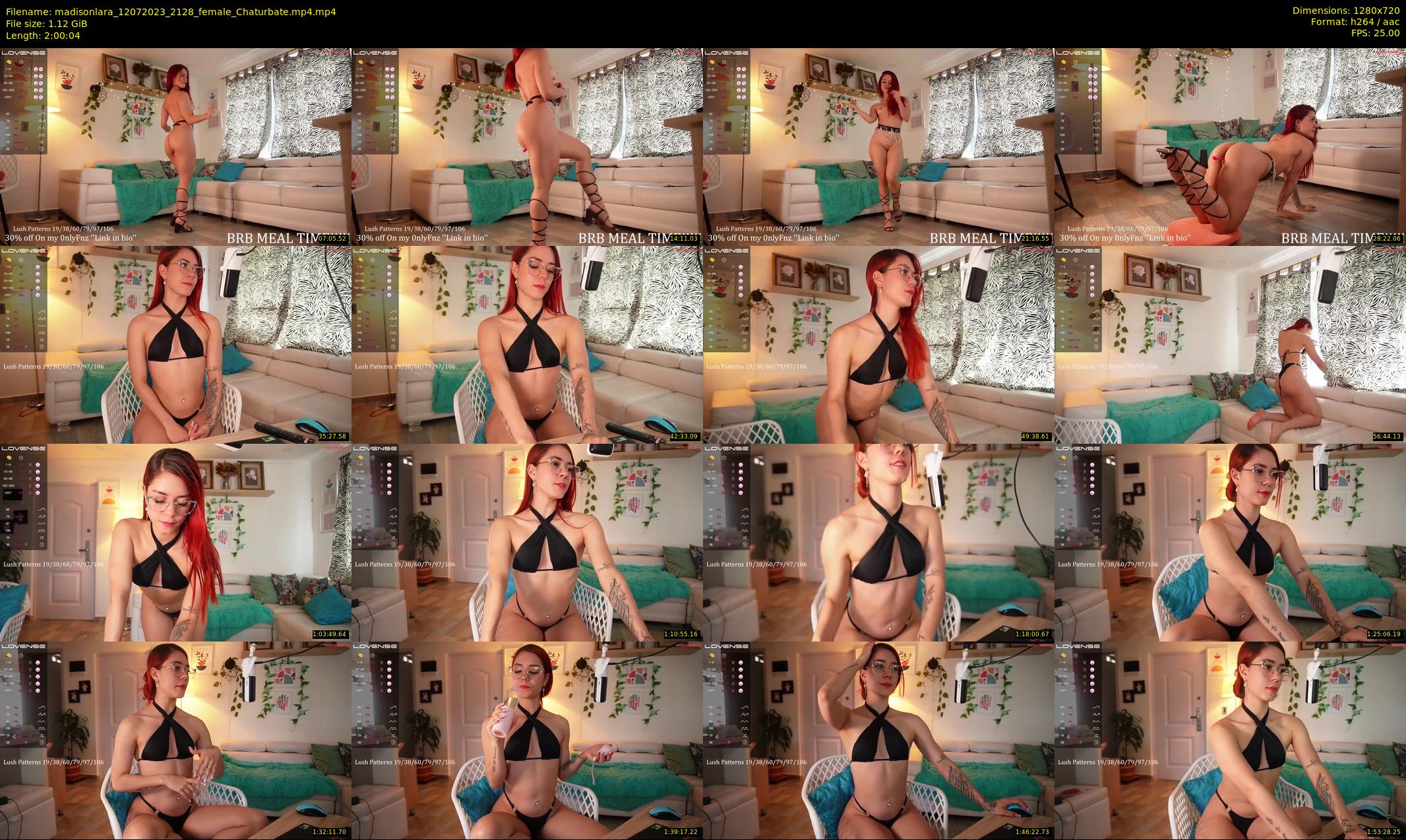 madisonlara — 121 minute Chaturbate female cam show recording, 720p, Jul 12, 2023