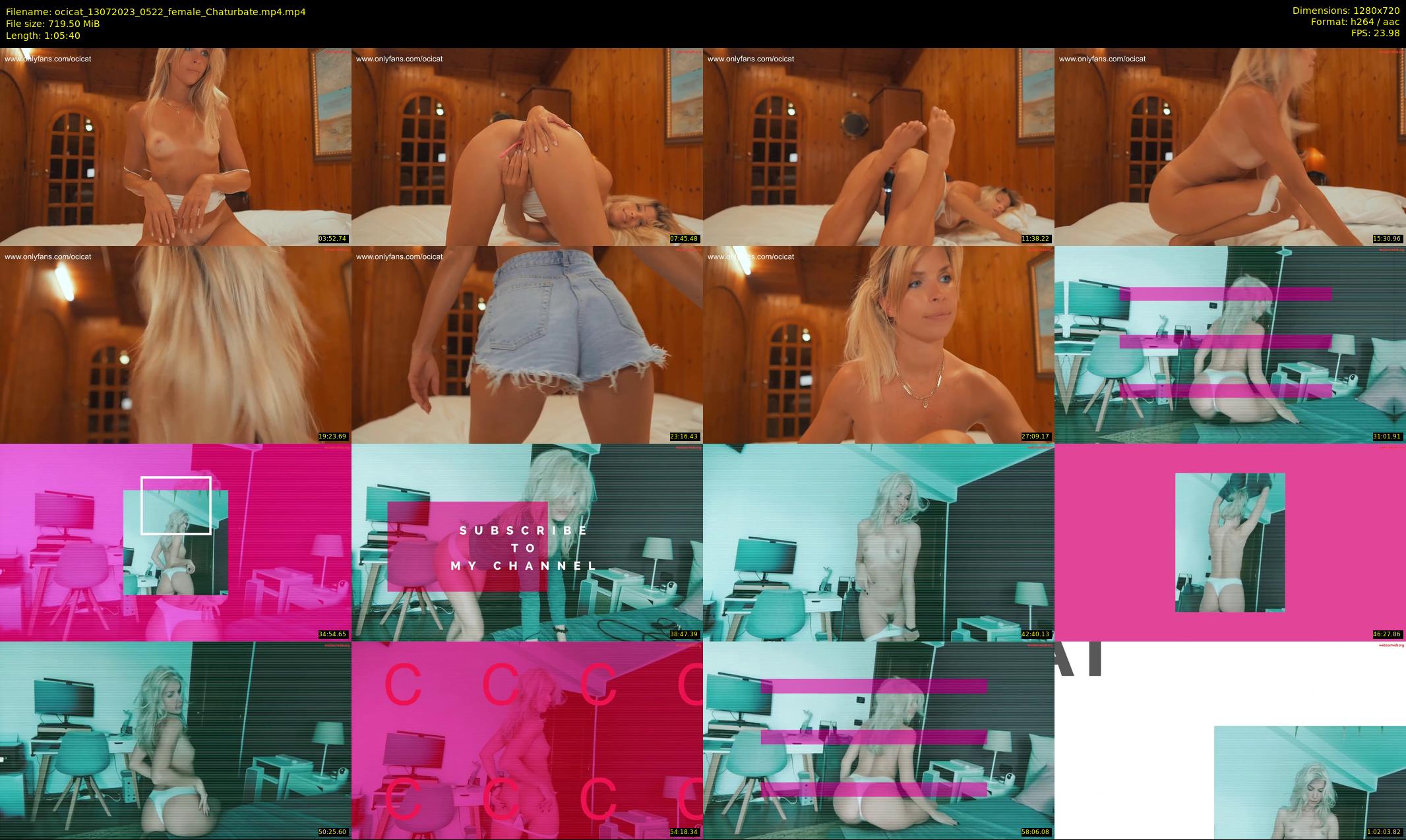 ocicat — 66 minute Chaturbate female cam show recording, 720p, Jul 13, 2023
