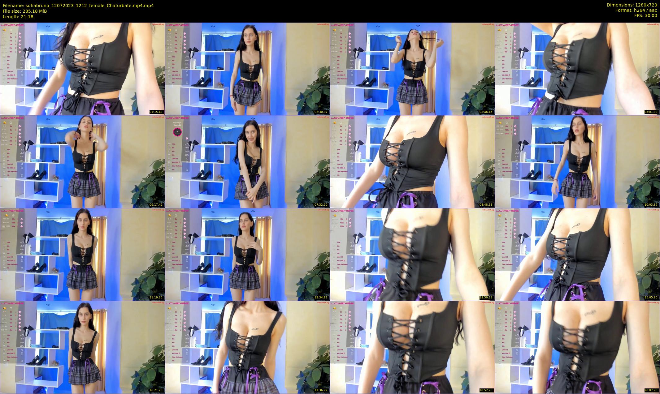 sofiabruno — 22 minute Chaturbate female cam show recording, 720p, Jul 12, 2023