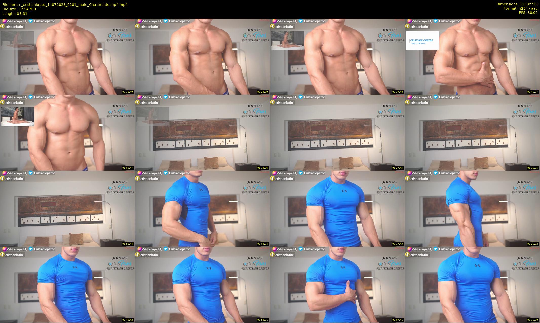 _cristianlopez — 4 minute Chaturbate male cam show recording, 720p, Jul 14, 2023