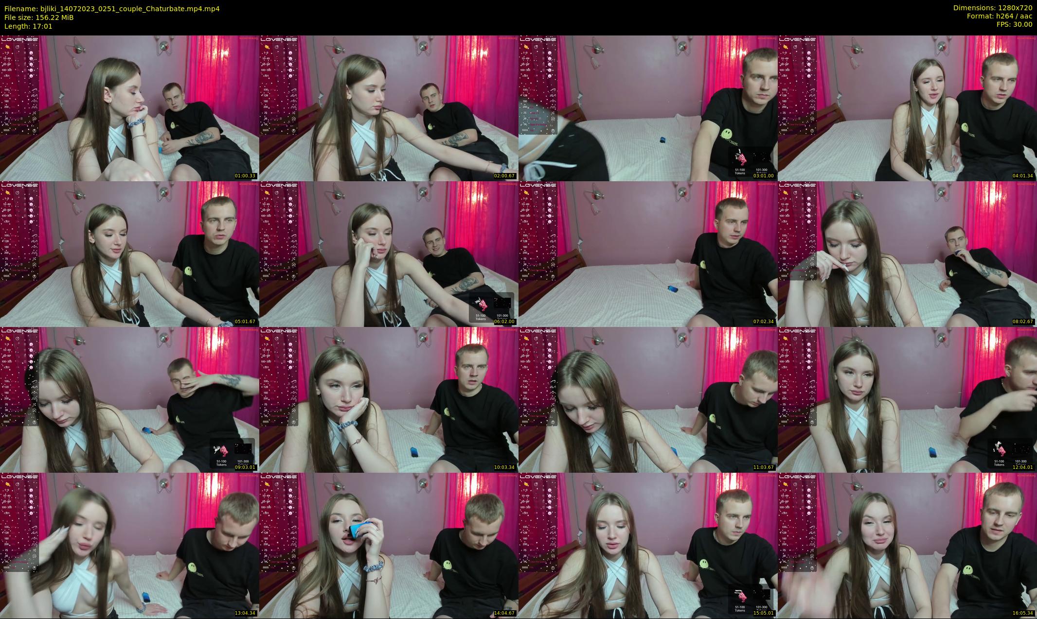 bjliki — 18 minute Chaturbate couple cam show recording, 720p, Jul 14, 2023