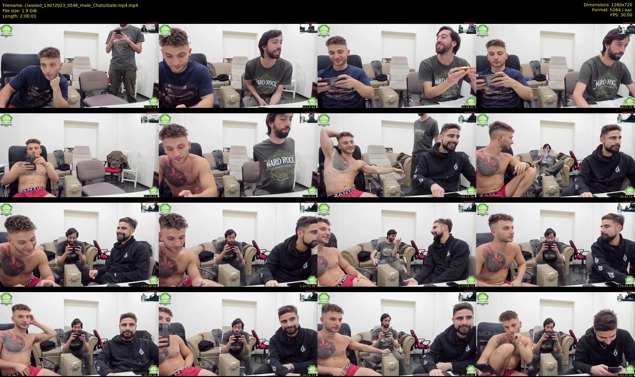 classied — 121 minute Chaturbate male cam show recording, 720p, Jul 13, 2023