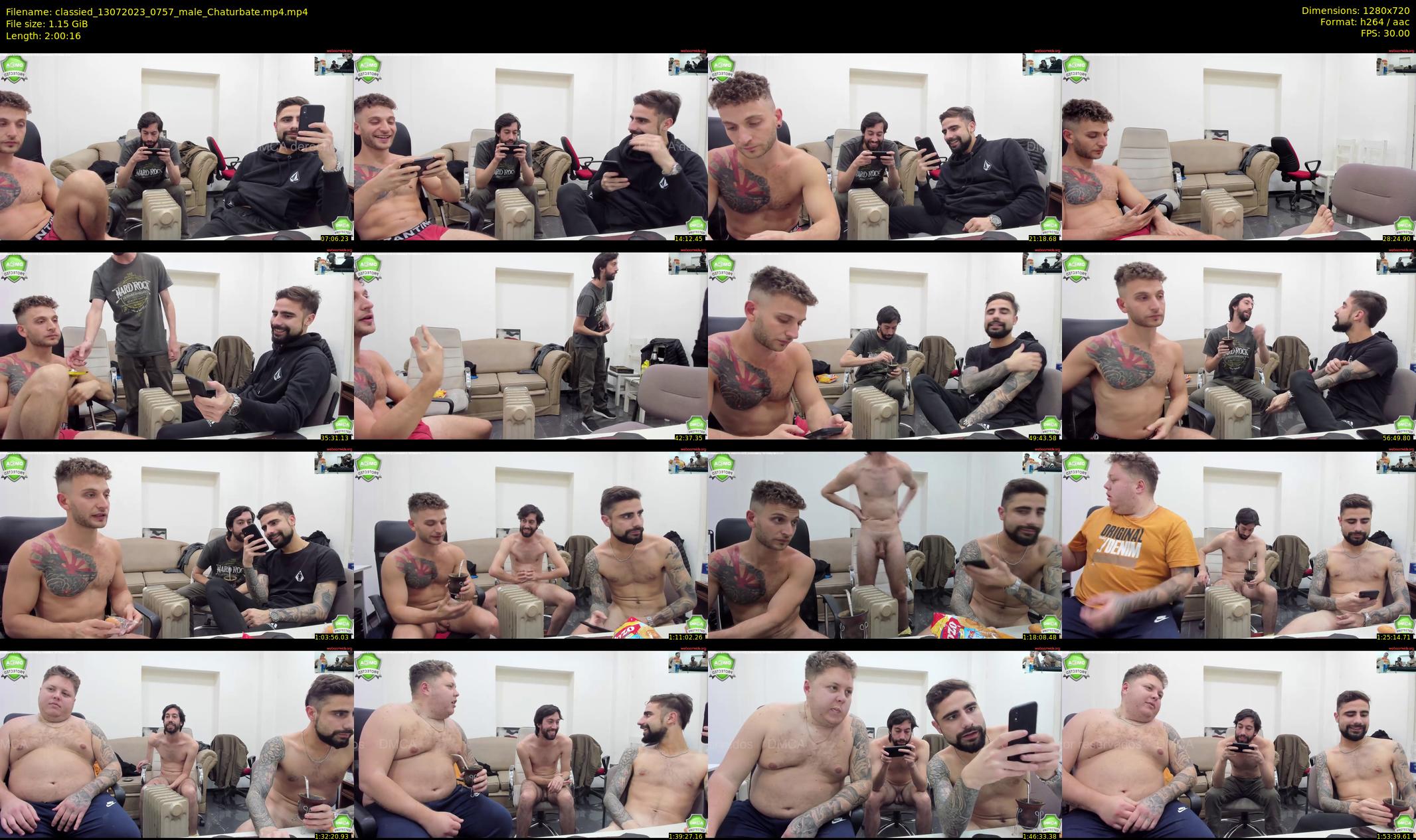 classied — 121 minute Chaturbate male cam show recording, 720p, Jul 13, 2023
