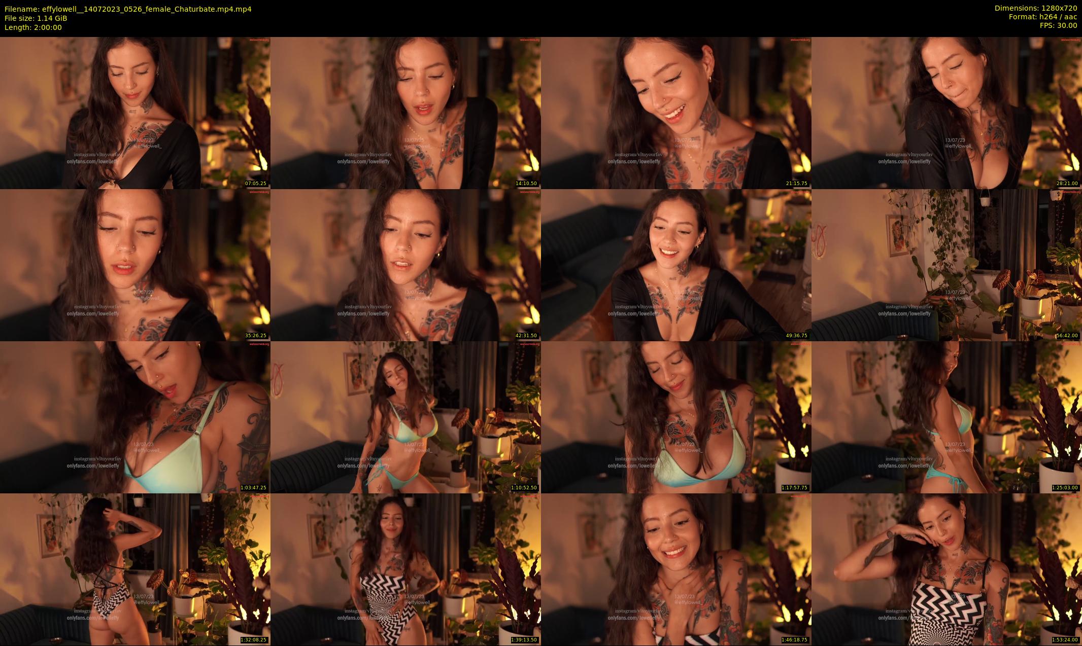 effylowell_ — 120 minute Chaturbate female cam show recording, 720p, Jul 14, 2023