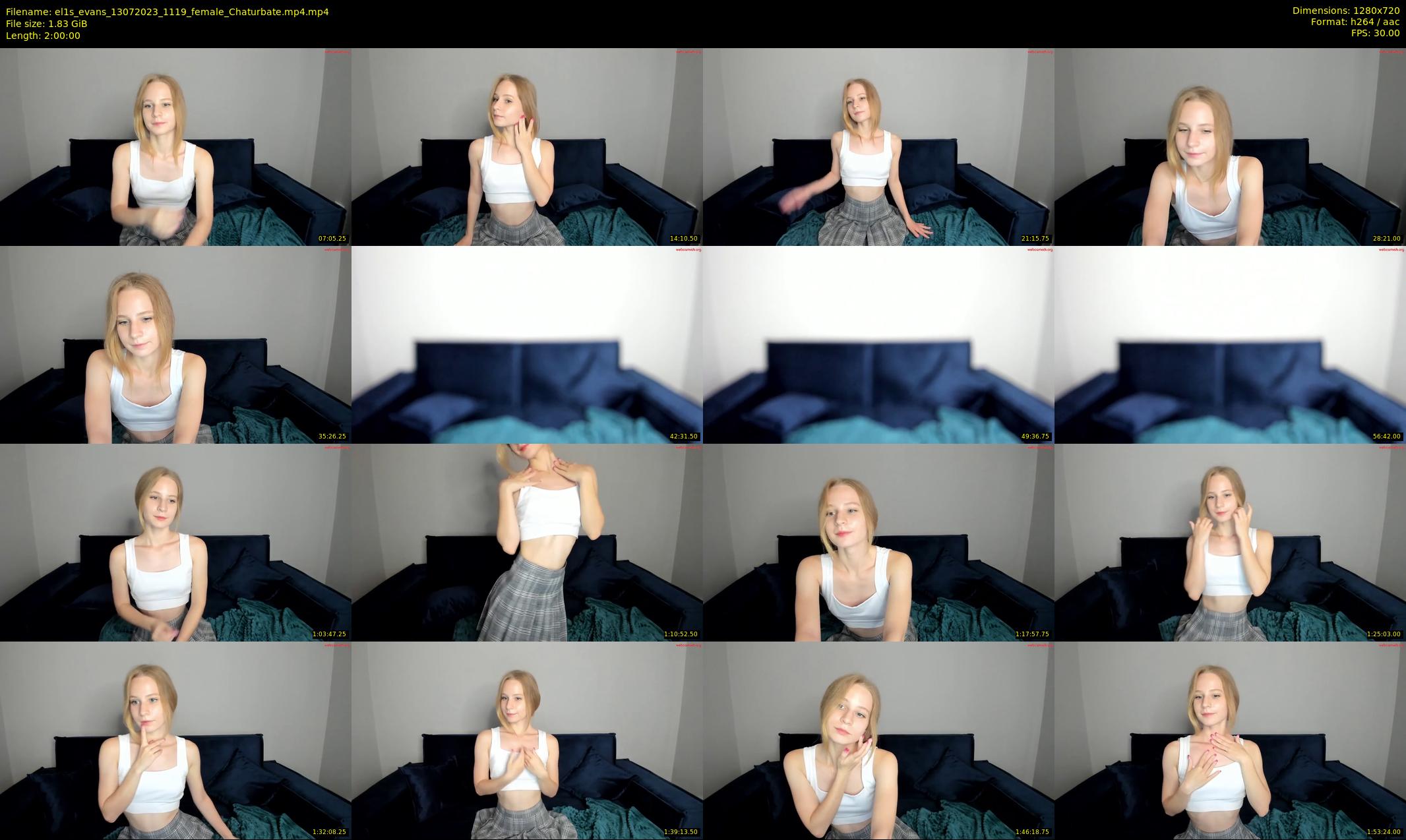 el1s_evans — 120 minute Chaturbate female cam show recording, 720p, Jul 13, 2023