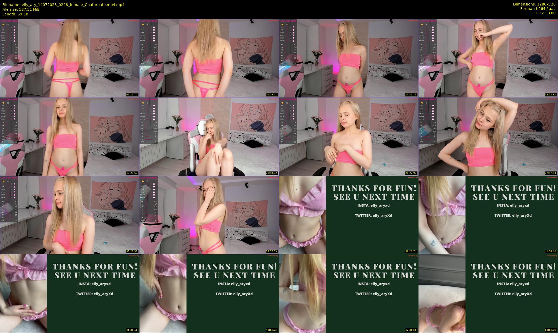 elly_ary — 60 minute Chaturbate female cam show recording, 720p, Jul 14, 2023