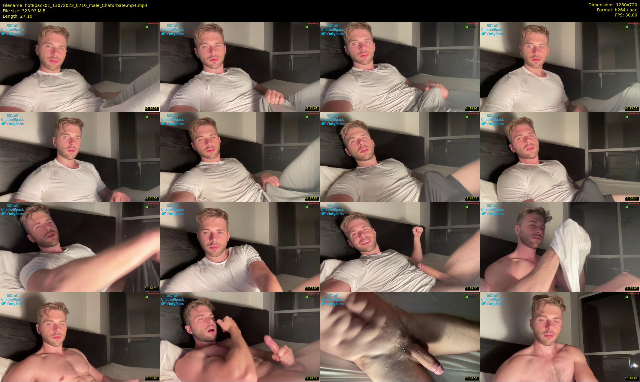 hot8pack01 — 28 minute Chaturbate male cam show recording, 720p, Jul 13, 2023
