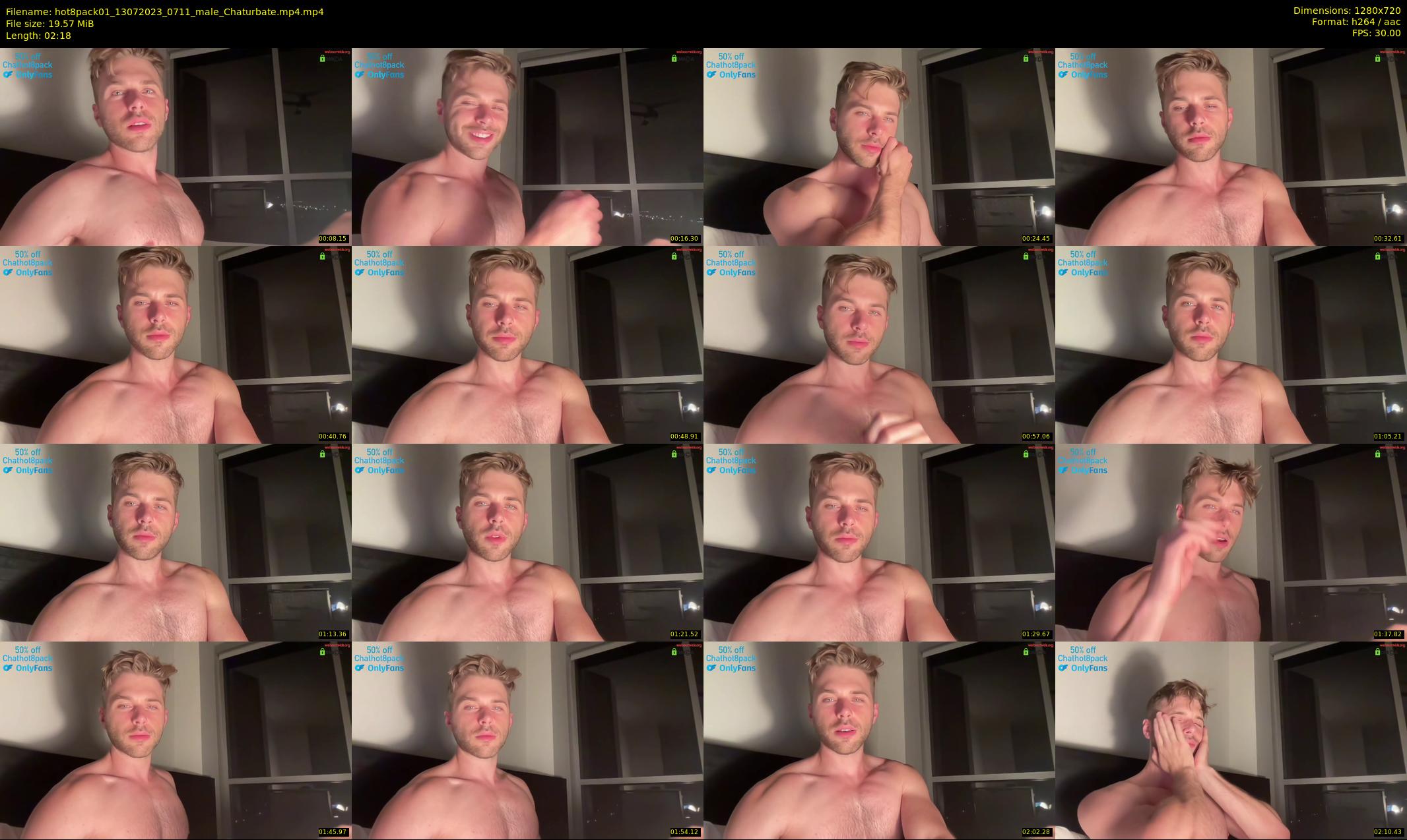 hot8pack01 — 3 minute Chaturbate male cam show recording, 720p, Jul 13, 2023