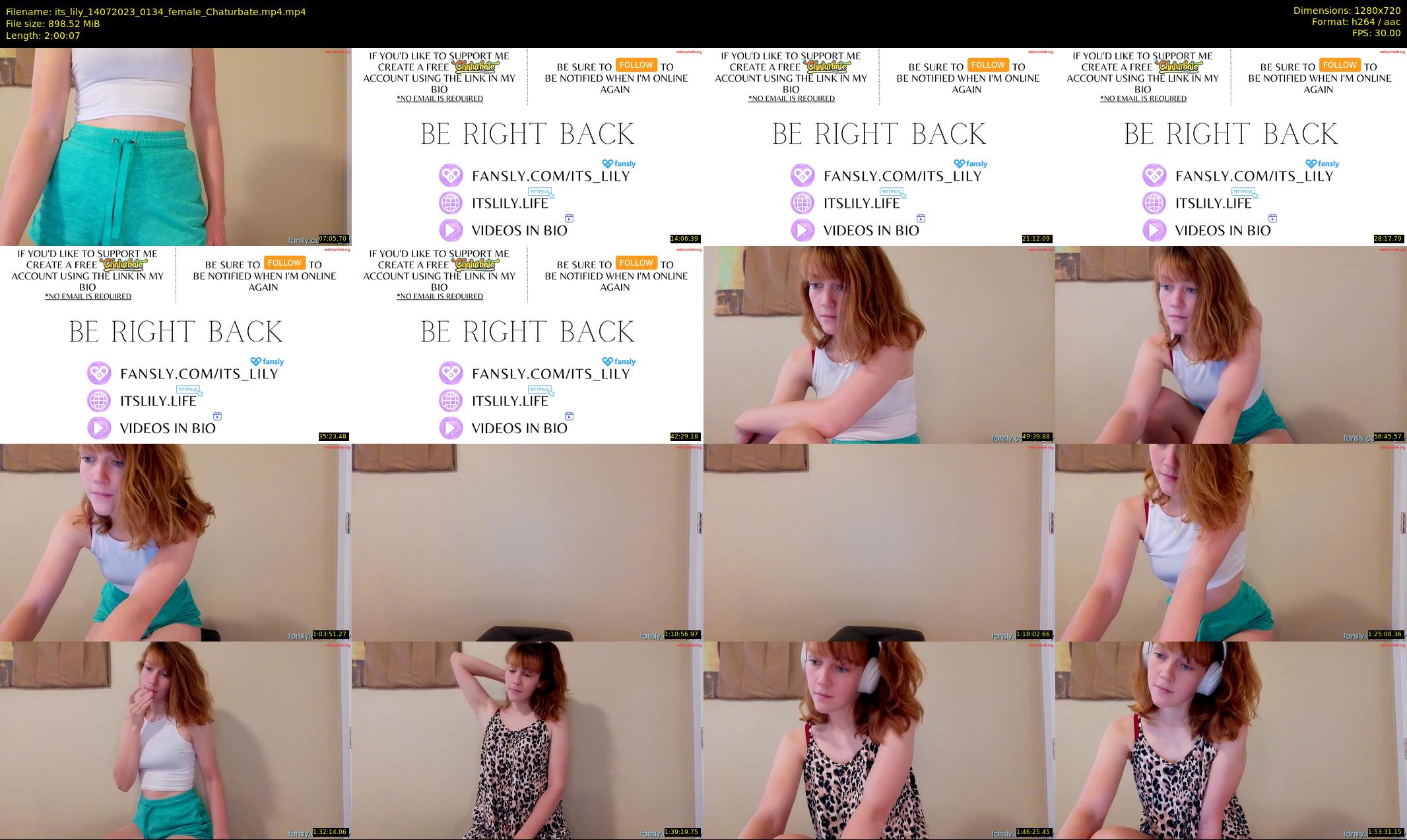 its_lily — 121 minute Chaturbate female cam show recording, 720p, Jul 14, 2023