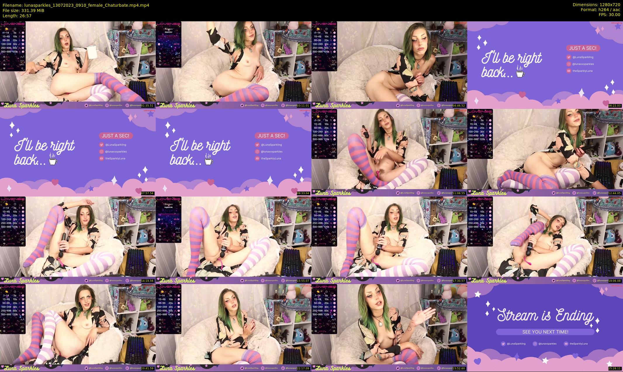 lunasparkles — 27 minute Chaturbate female cam show recording, 720p, Jul 13, 2023