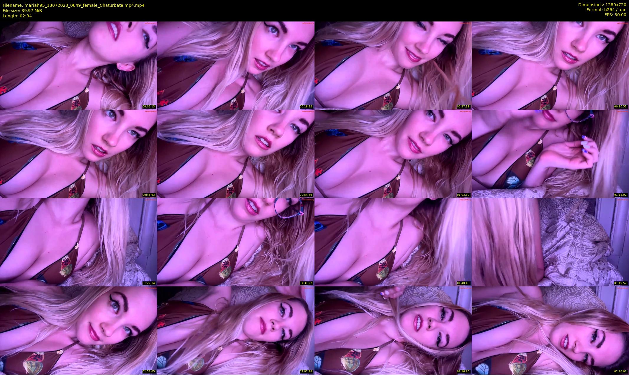 mariah95 — 3 minute Chaturbate female cam show recording, 720p, Jul 13, 2023