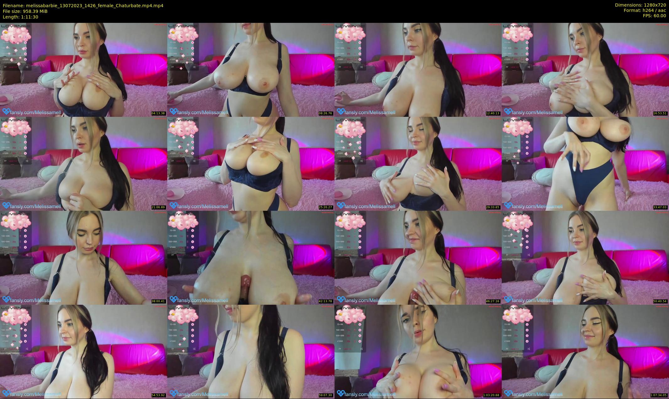 melissabarbie — 72 minute Chaturbate couple cam show recording, 720p, Jul 13, 2023