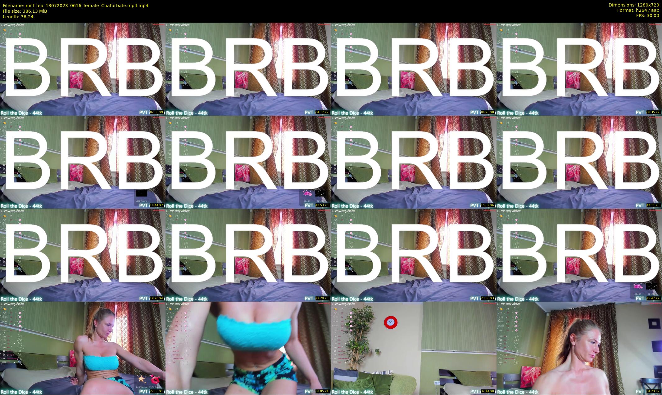 milf_tea — 37 minute Chaturbate female cam show recording, 720p, Jul 13, 2023