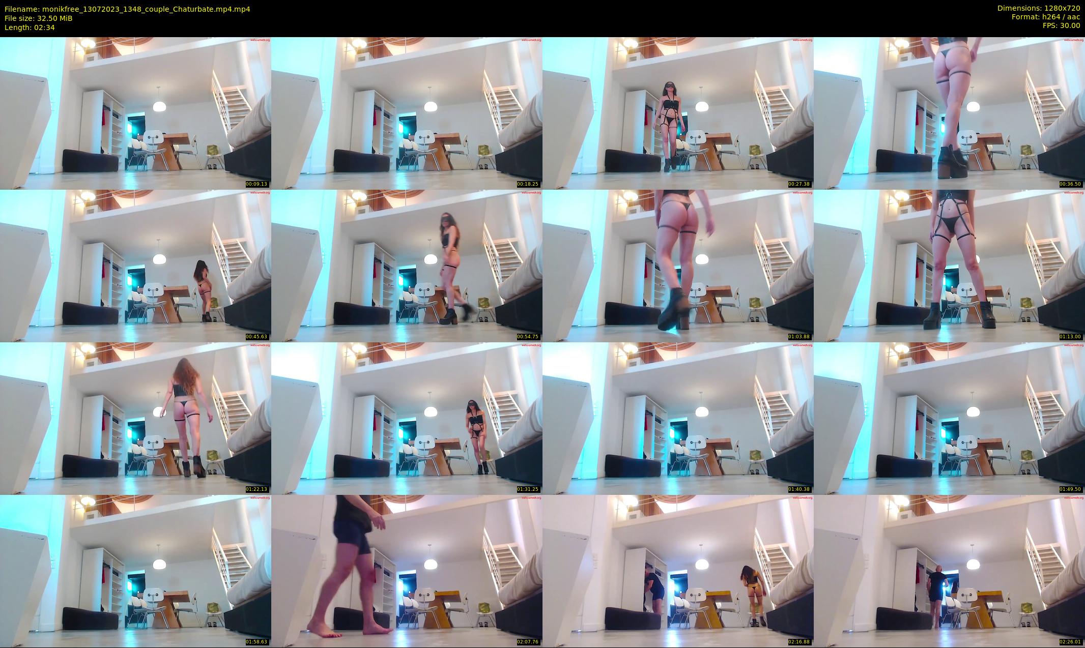 monikfree — 3 minute Chaturbate couple cam show recording, 720p, Jul 13, 2023