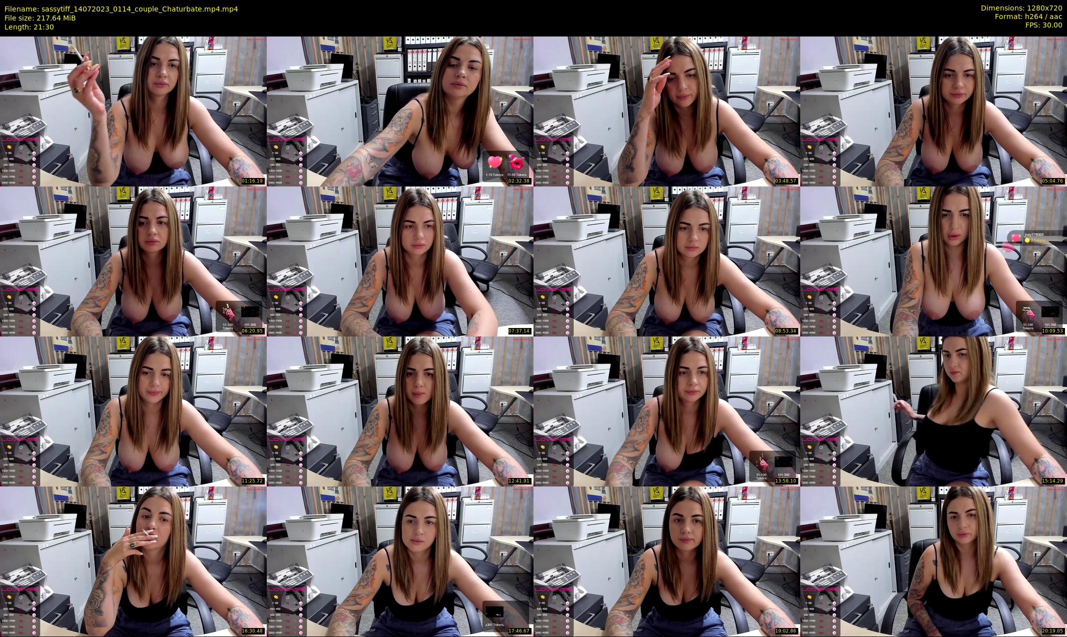 sassytiff — 22 minute Chaturbate couple cam show recording, 720p, Jul 14, 2023