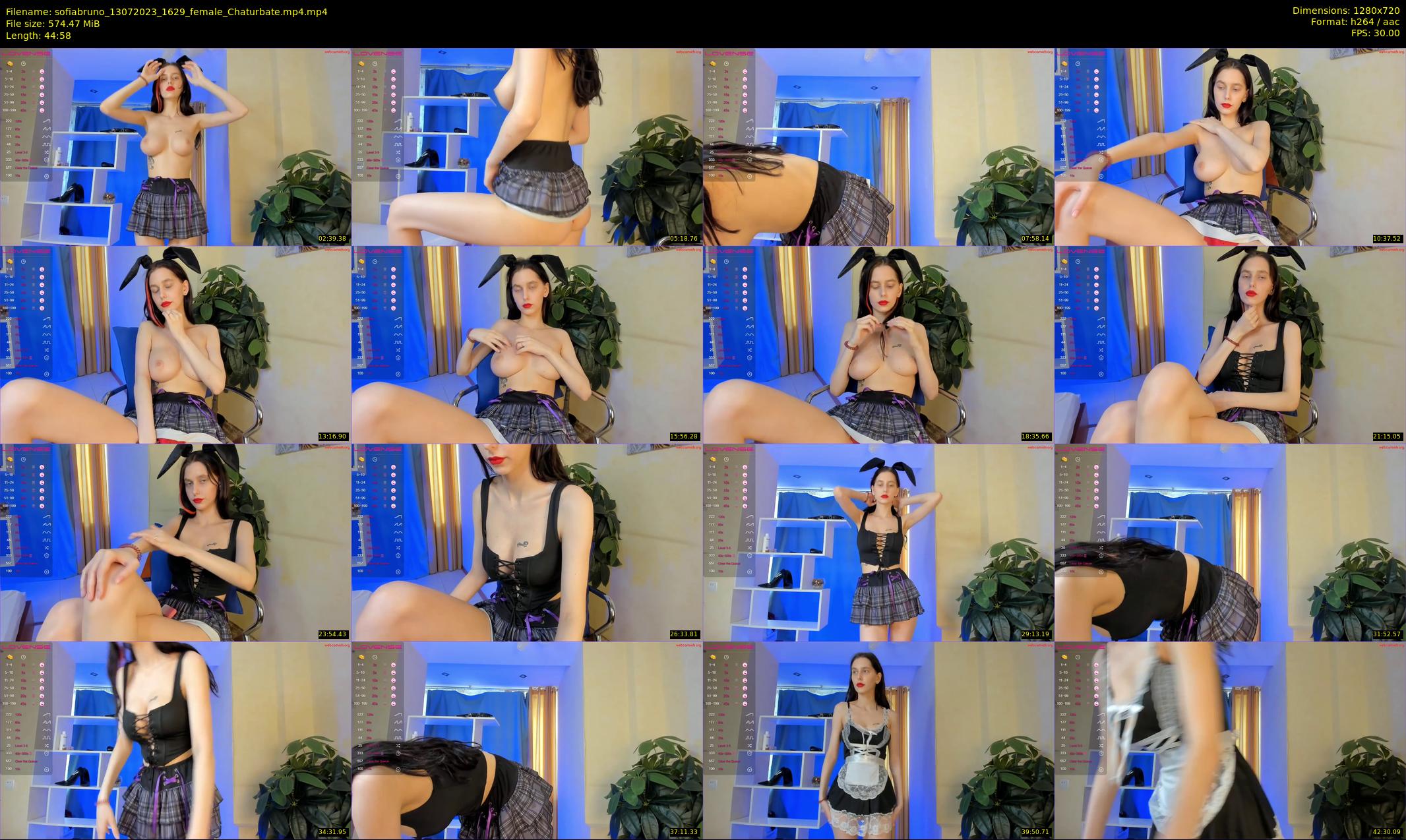 sofiabruno — 45 minute Chaturbate female cam show recording, 720p, Jul 13, 2023