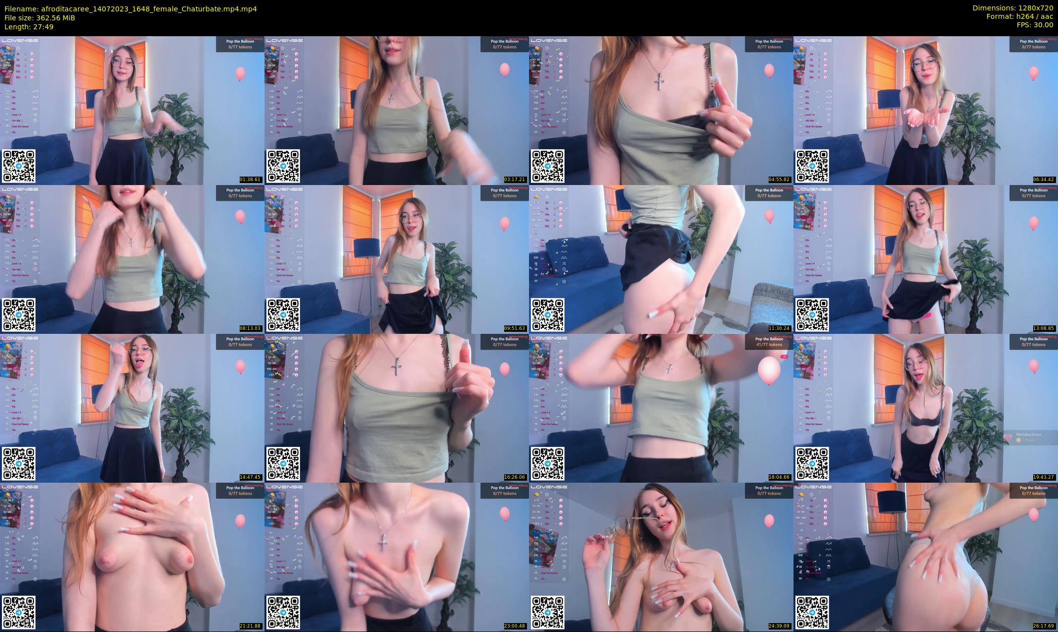 afroditacaree — 28 minute Chaturbate female cam show recording, 720p, Jul 14, 2023