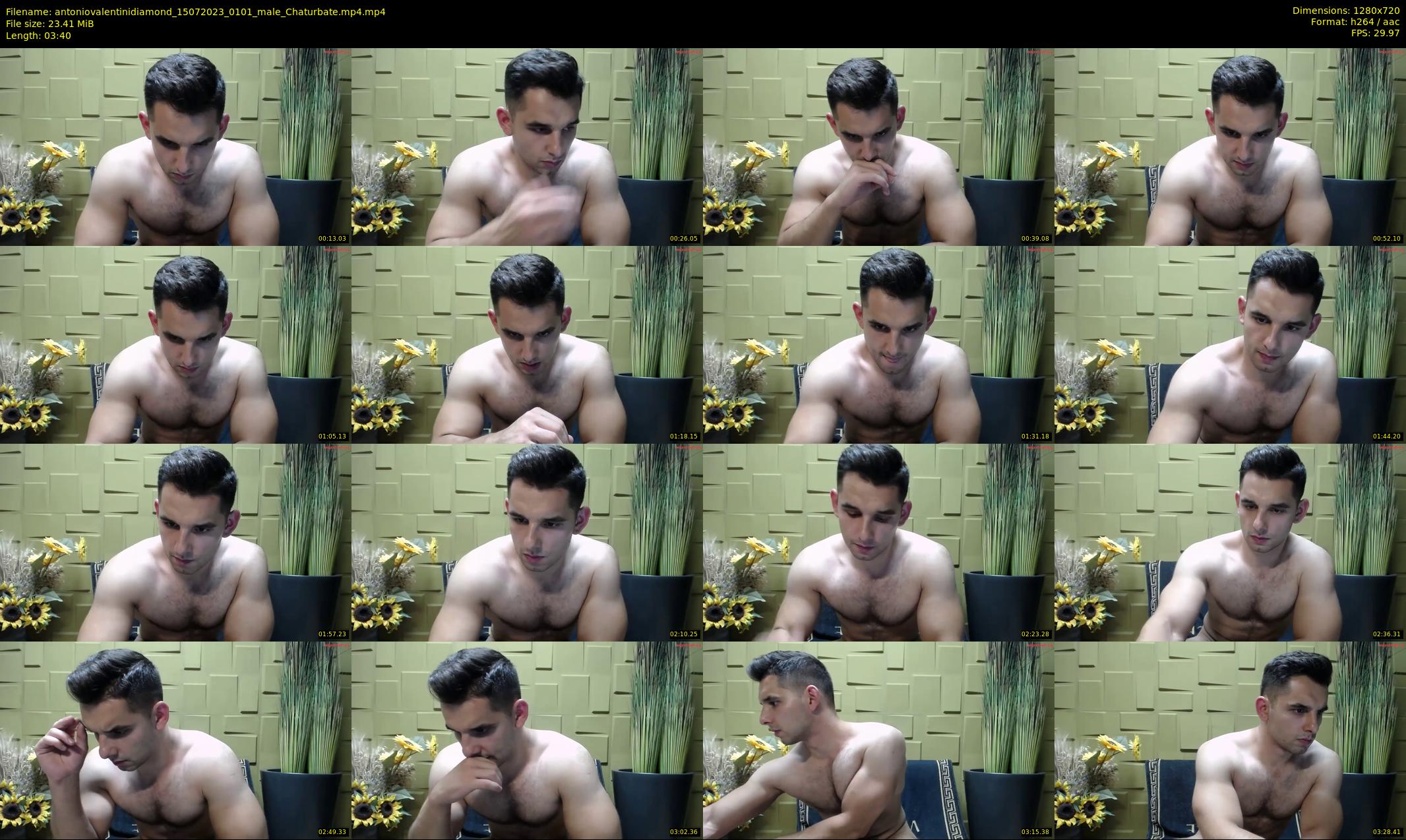 antoniovalentinidiamond — 4 minute Chaturbate male cam show recording, 720p, Jul 15, 2023