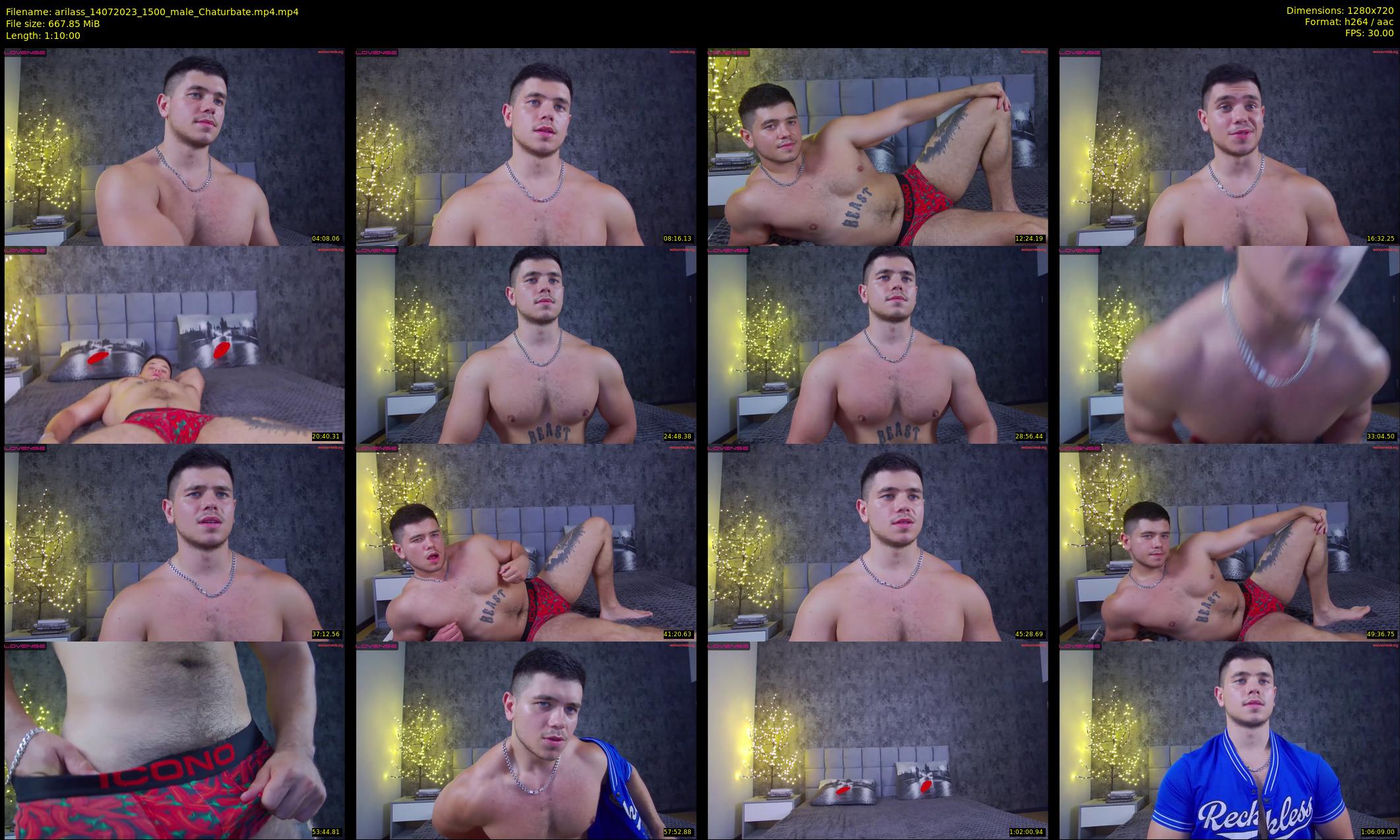 arilass — 70 minute Chaturbate male cam show recording, 720p, Jul 14, 2023
