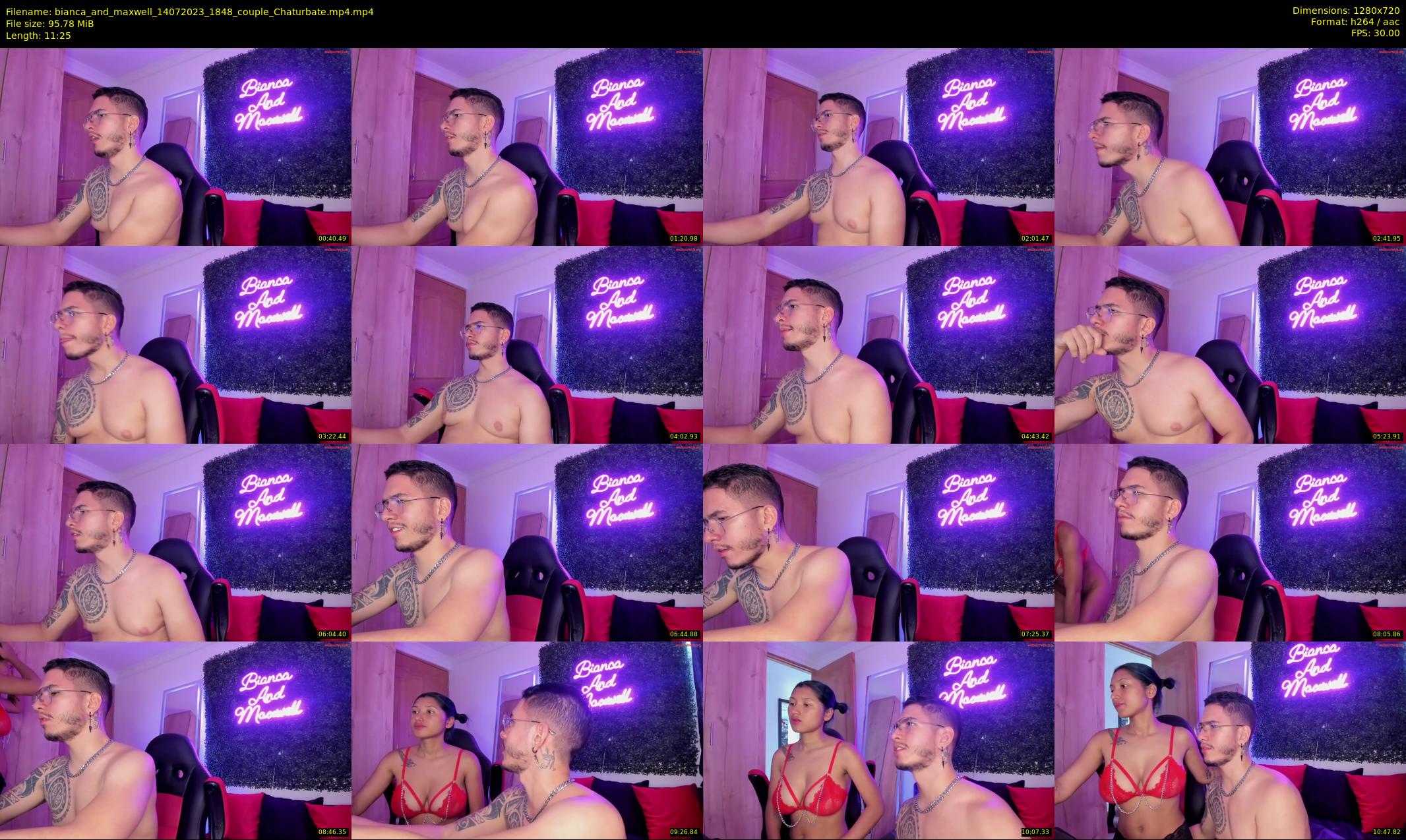 bianca_and_maxwell — 12 minute Chaturbate couple cam show recording, 720p, Jul 14, 2023