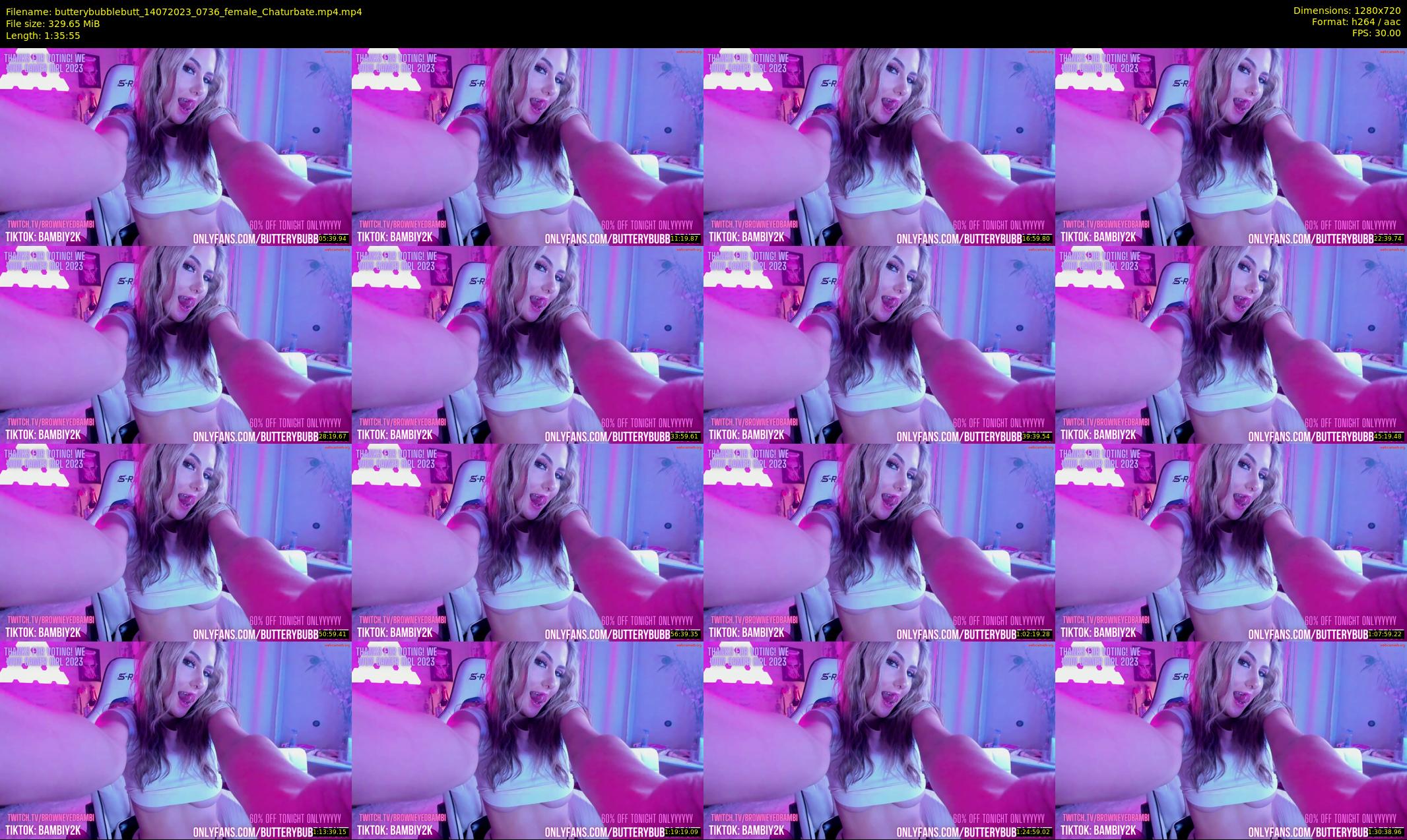 butterybubblebutt — 96 minute Chaturbate couple cam show recording, 720p, Jul 14, 2023