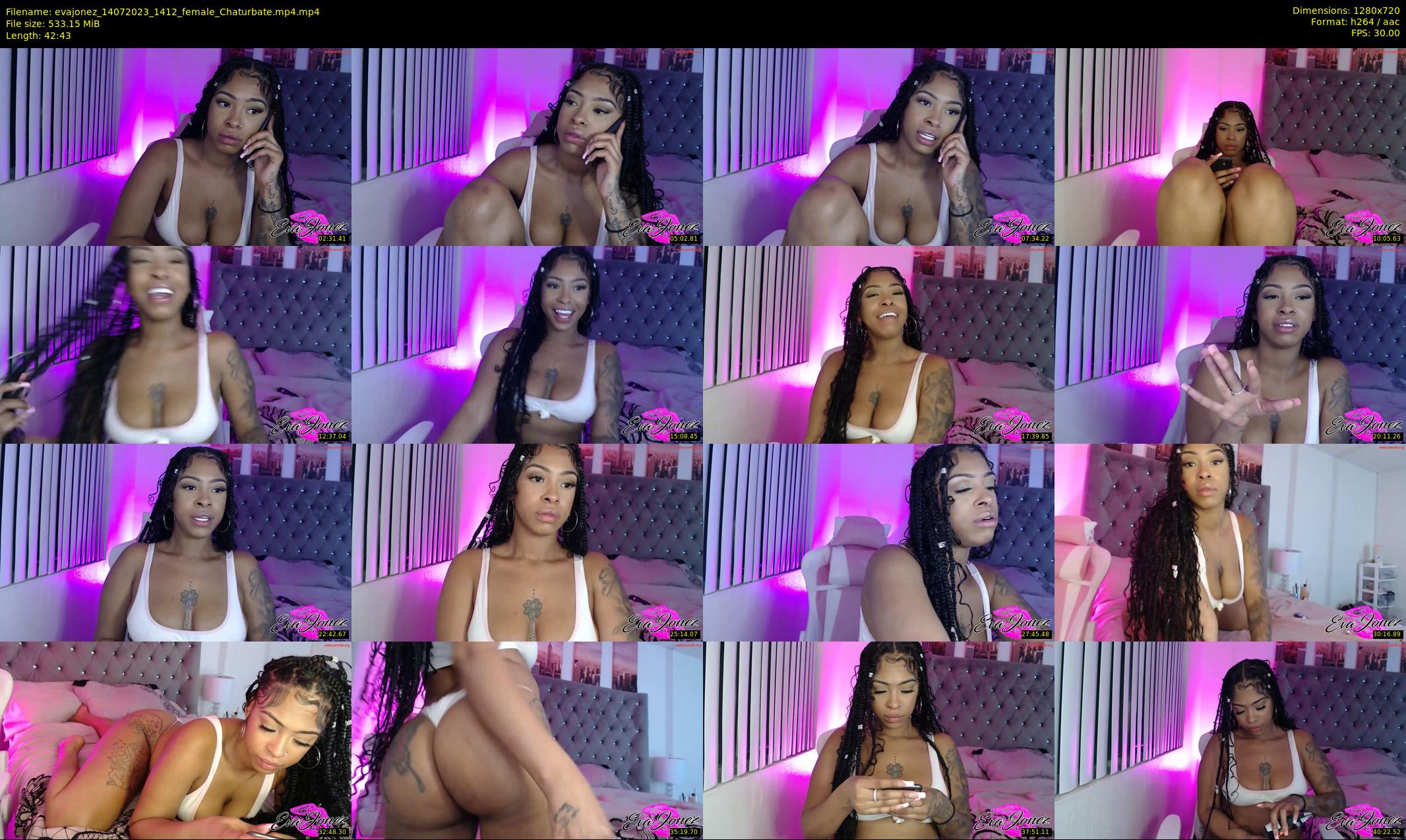 evajonez — 43 minute Chaturbate female cam show recording, 720p, Jul 14, 2023