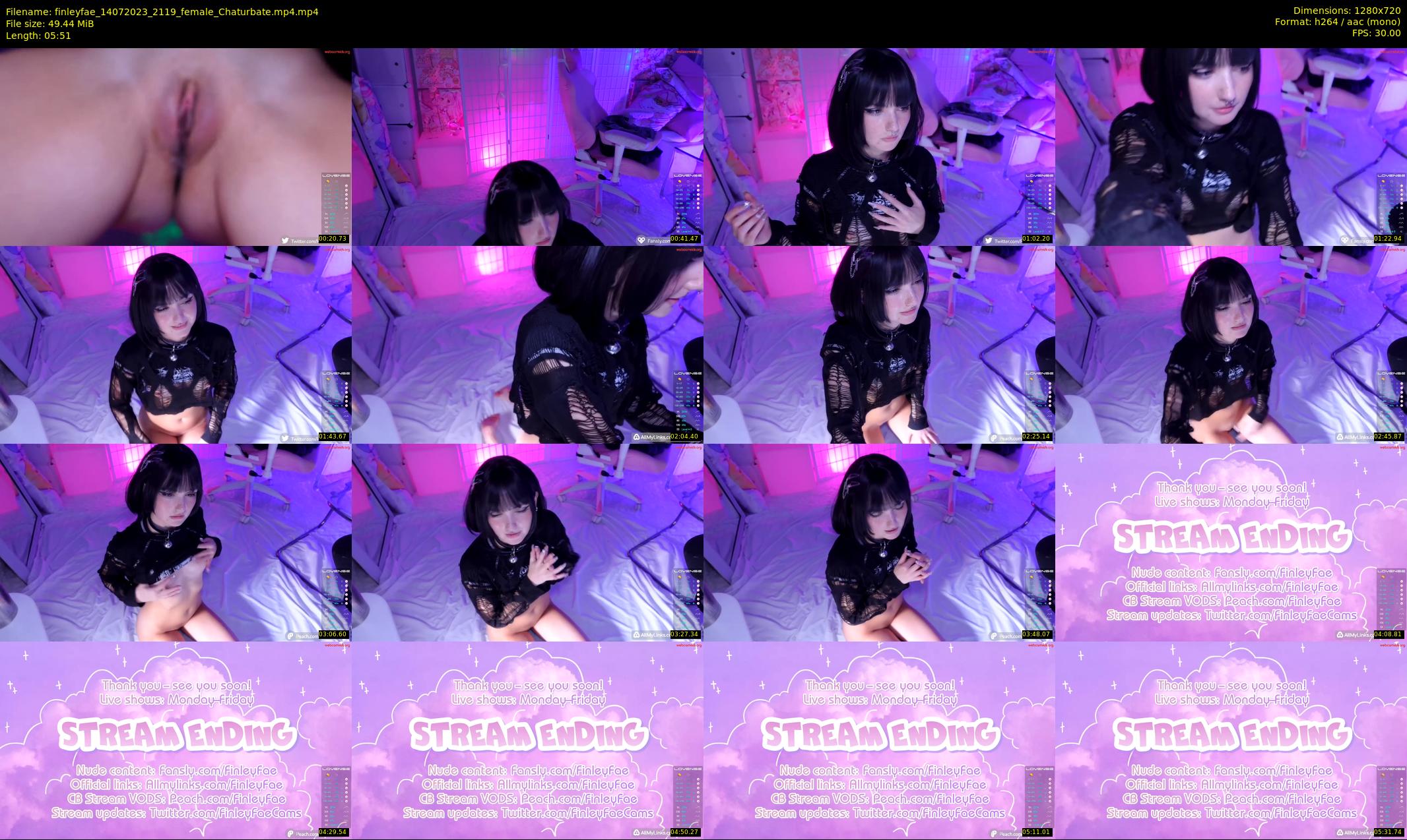 finleyfae — 6 minute Chaturbate female cam show recording, 720p, Jul 14, 2023