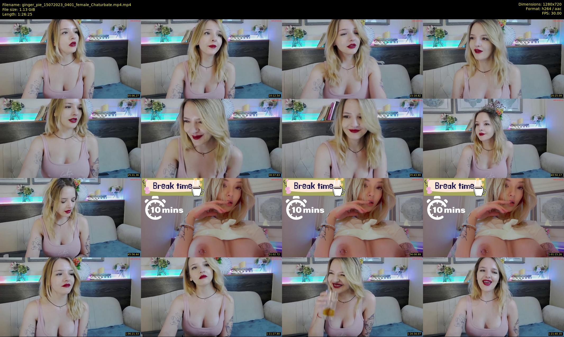 ginger_pie — 87 minute Chaturbate female cam show recording, 720p, Jul 15, 2023